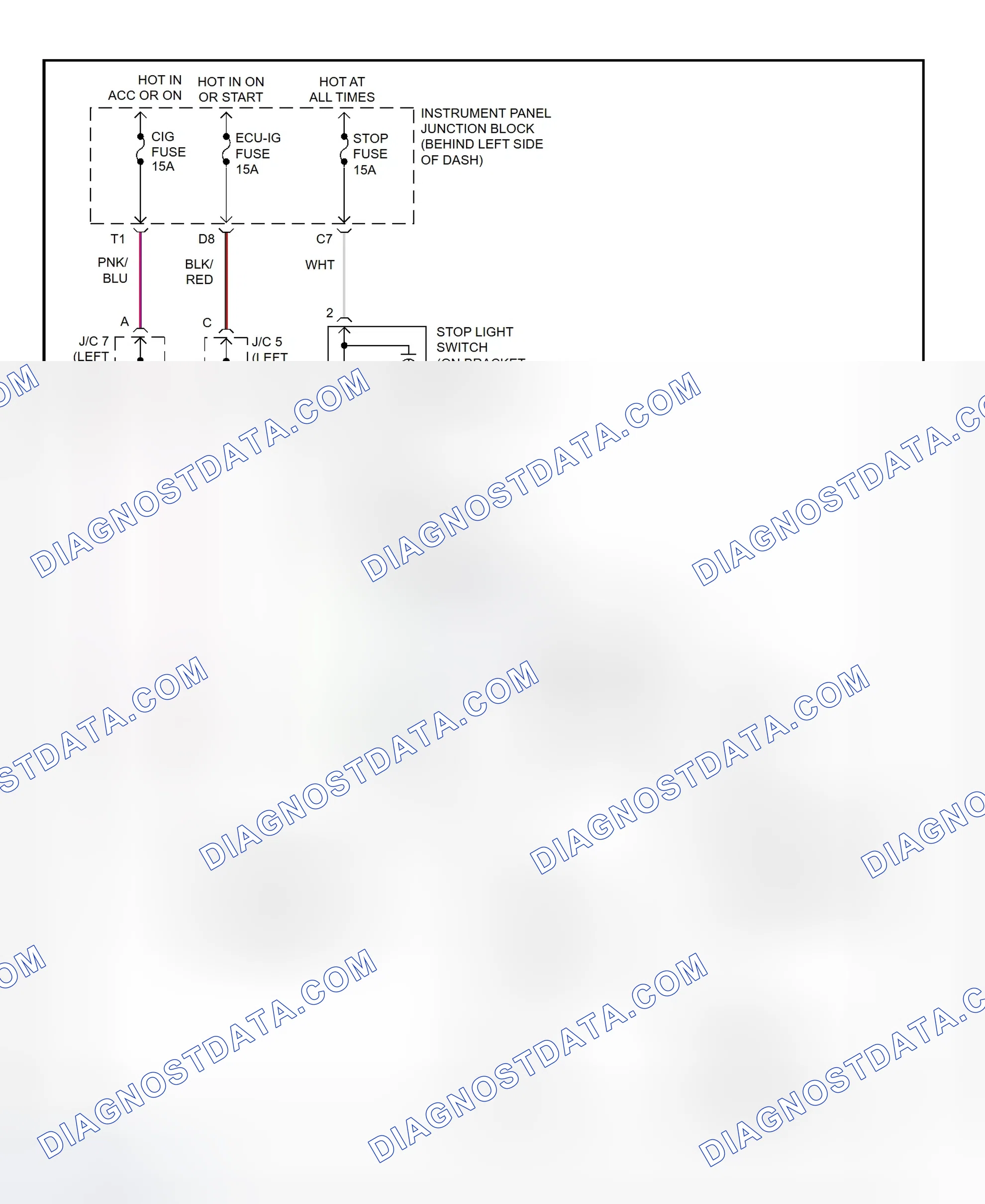 Scheme 289: Shift Interlock System Wiring Diagram (2001 - Lexus ES300)