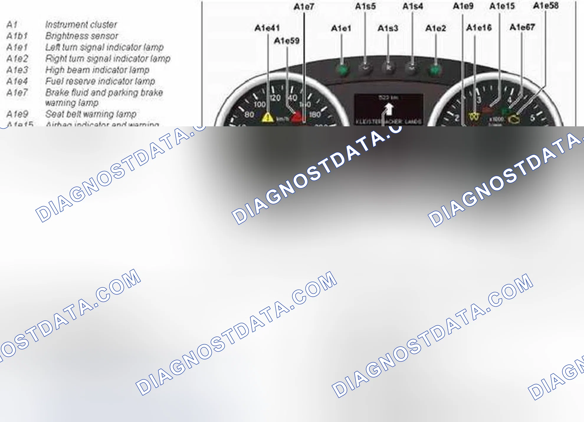 Scheme 30: Instrument cluster, component description - GF54.30-P-6000GM