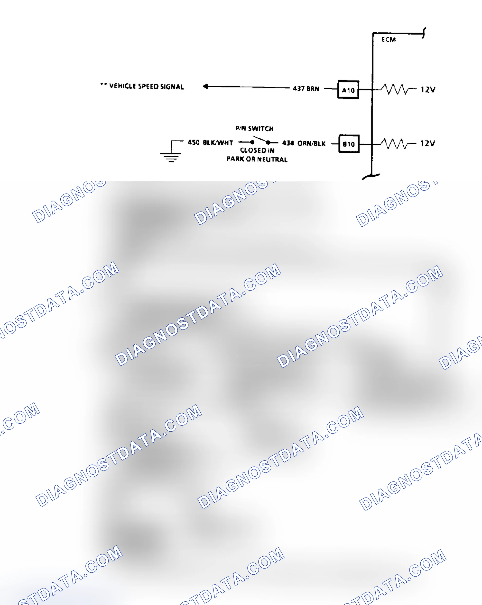 Scheme 60: Code 24: Vehicle Speed Sensor (Except 3.1L)
