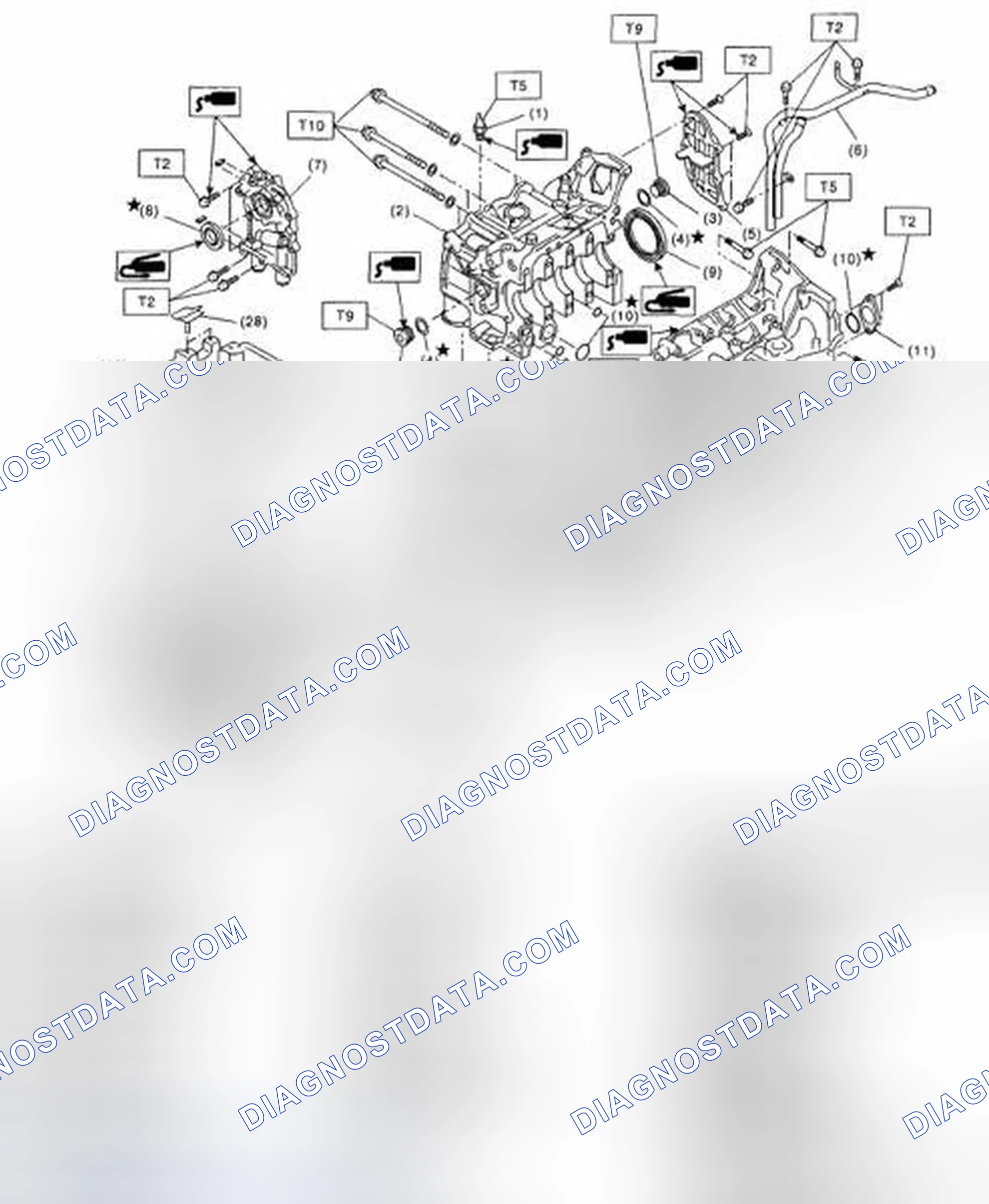 Scheme 498: Identifying Cylinder Block Components With Torque Specification