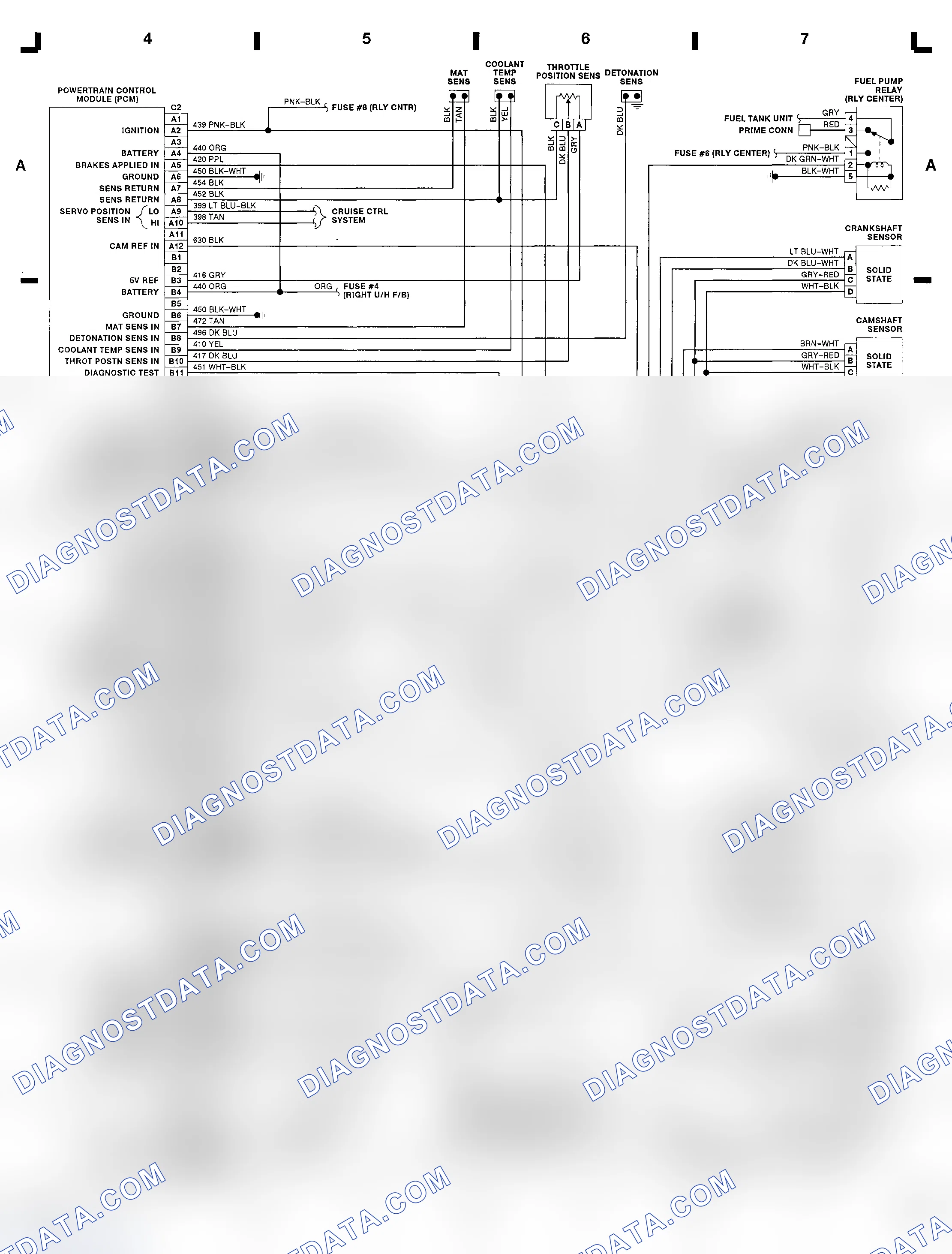 Scheme 28: 3.8L (VIN L) PCM Diagram (Ninety-Eight & Touring Sedan)