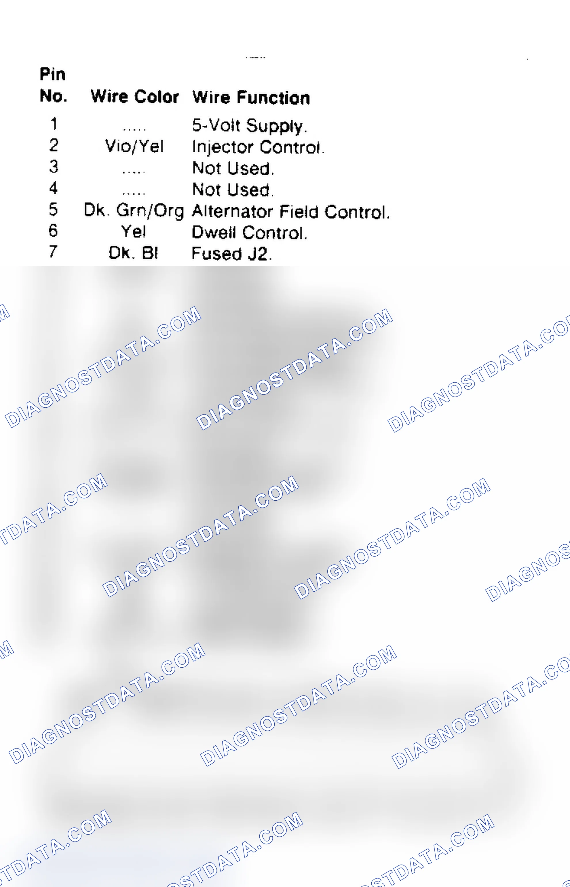 Scheme 105: Logic Module Pins - Connector 1 (Non-Turbo)