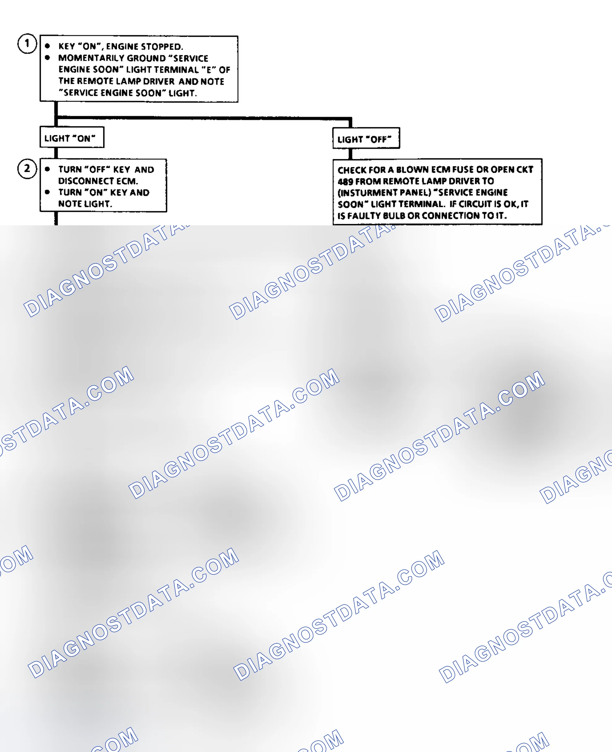 Scheme 38: Flow Chart Service Engine Soon Light Inop.