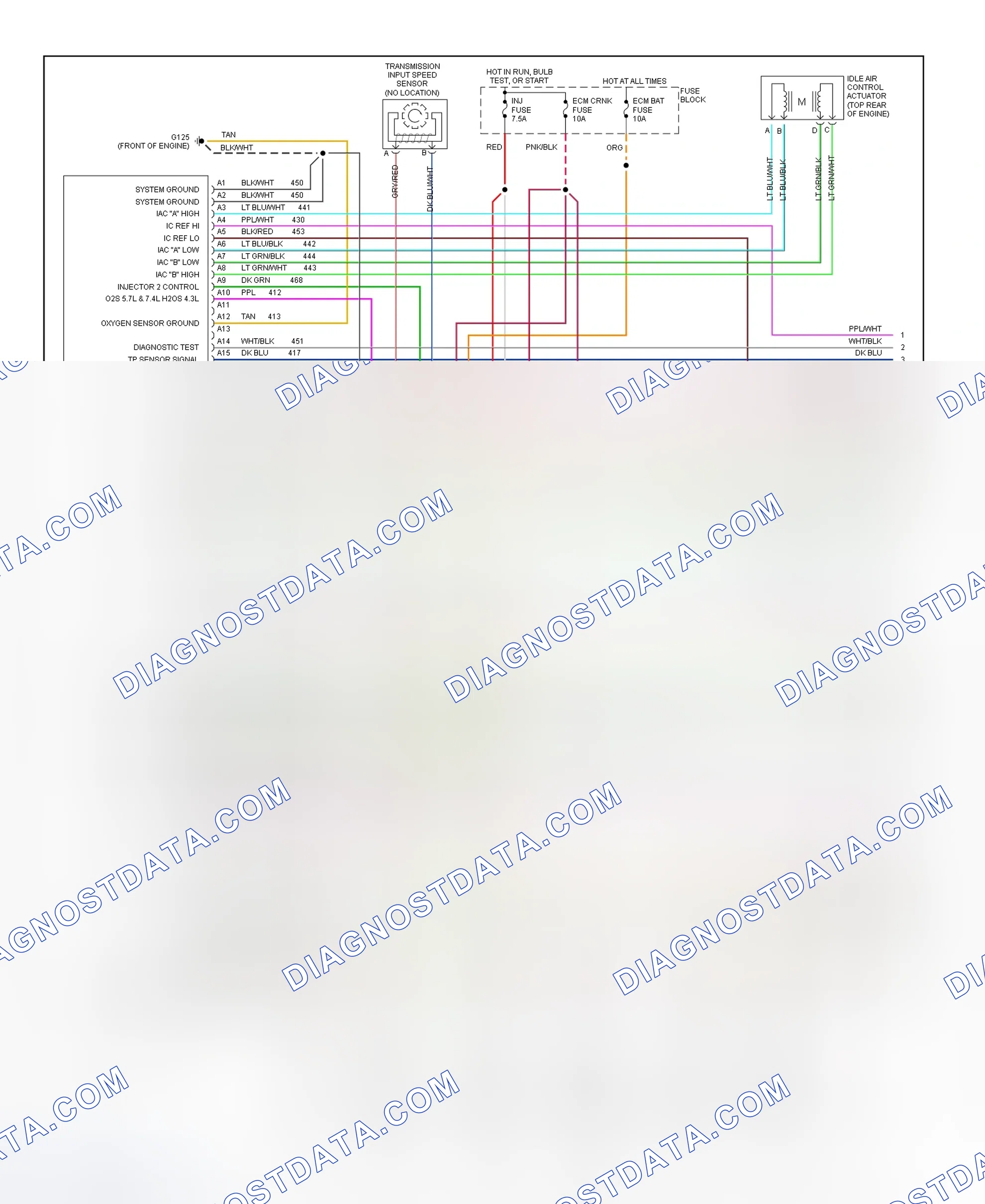 Scheme 274: Wiring Diagram ("P" Series - Commercial & Motorhome - 7.4L With 4L80-E - 1 Of 3)
