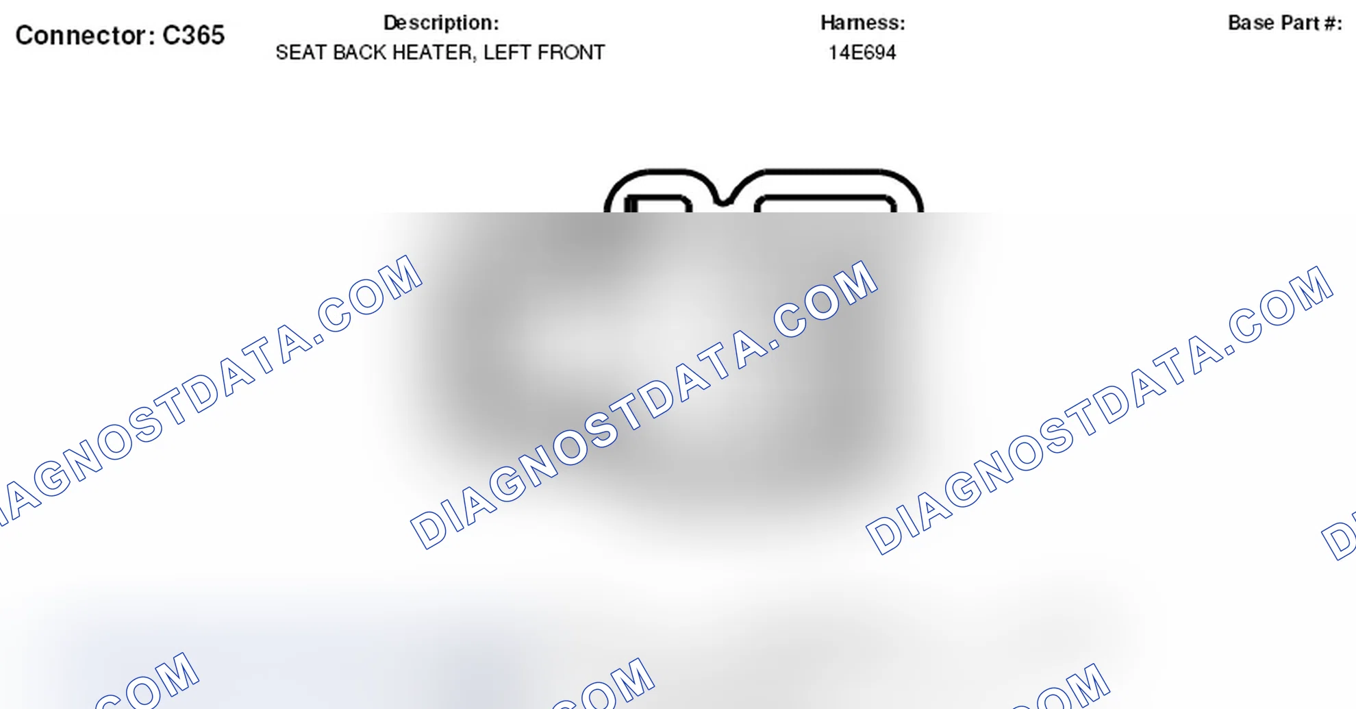 Scheme 155: Left Front Seatback Heater Connector End View (C365)