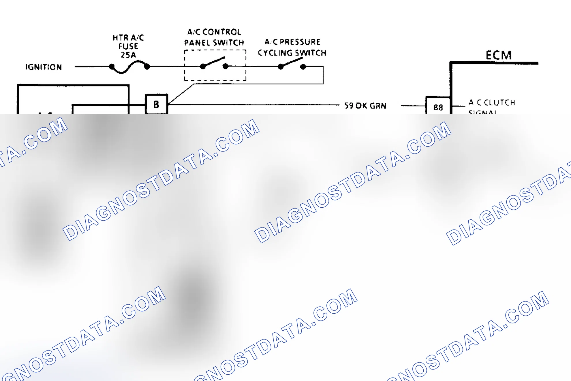 Scheme 122: A/C Clutch Control Diagnosis Schematic (2.8L) (2 of 3)