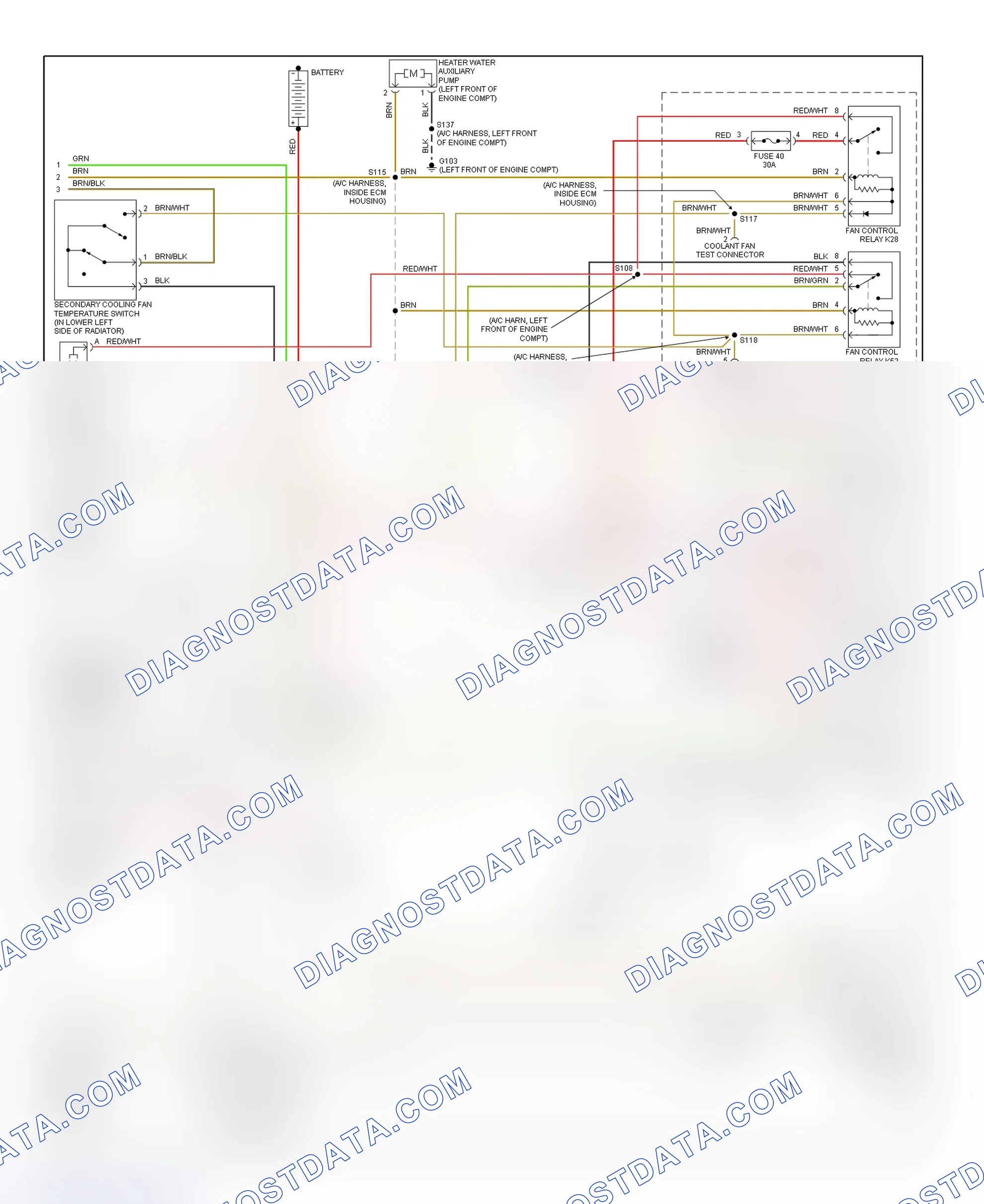 Scheme 5: Automatic A/C-Heater System Wiring Diagram (Catera - 2 Of 2)