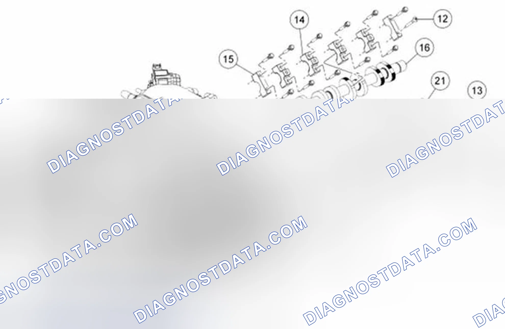 Scheme 1595: LH Camshaft (View 2 of 2)