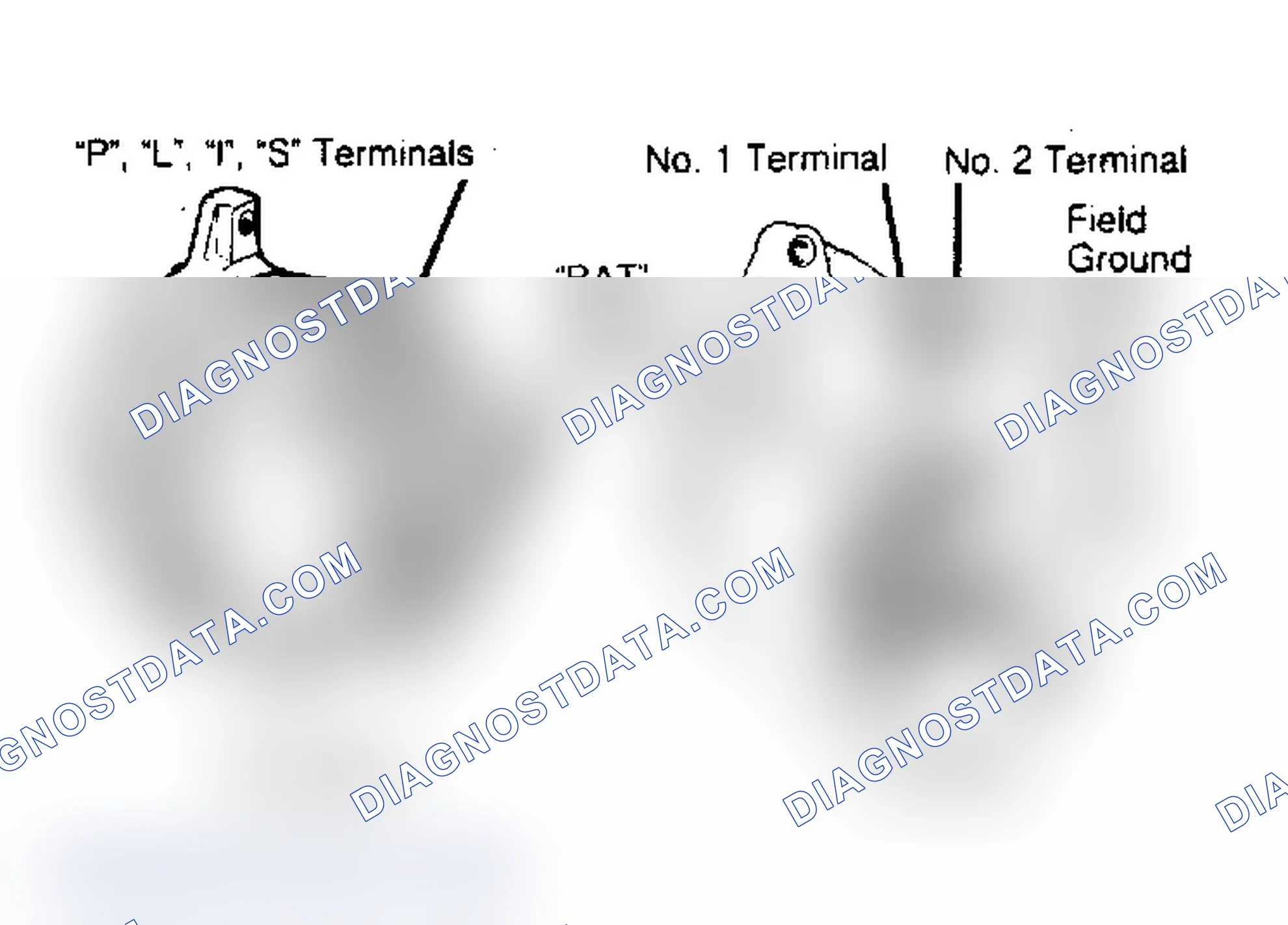 Scheme 1: Alternator Terminal Identification & Locations "S" terminal is optional on CS130.