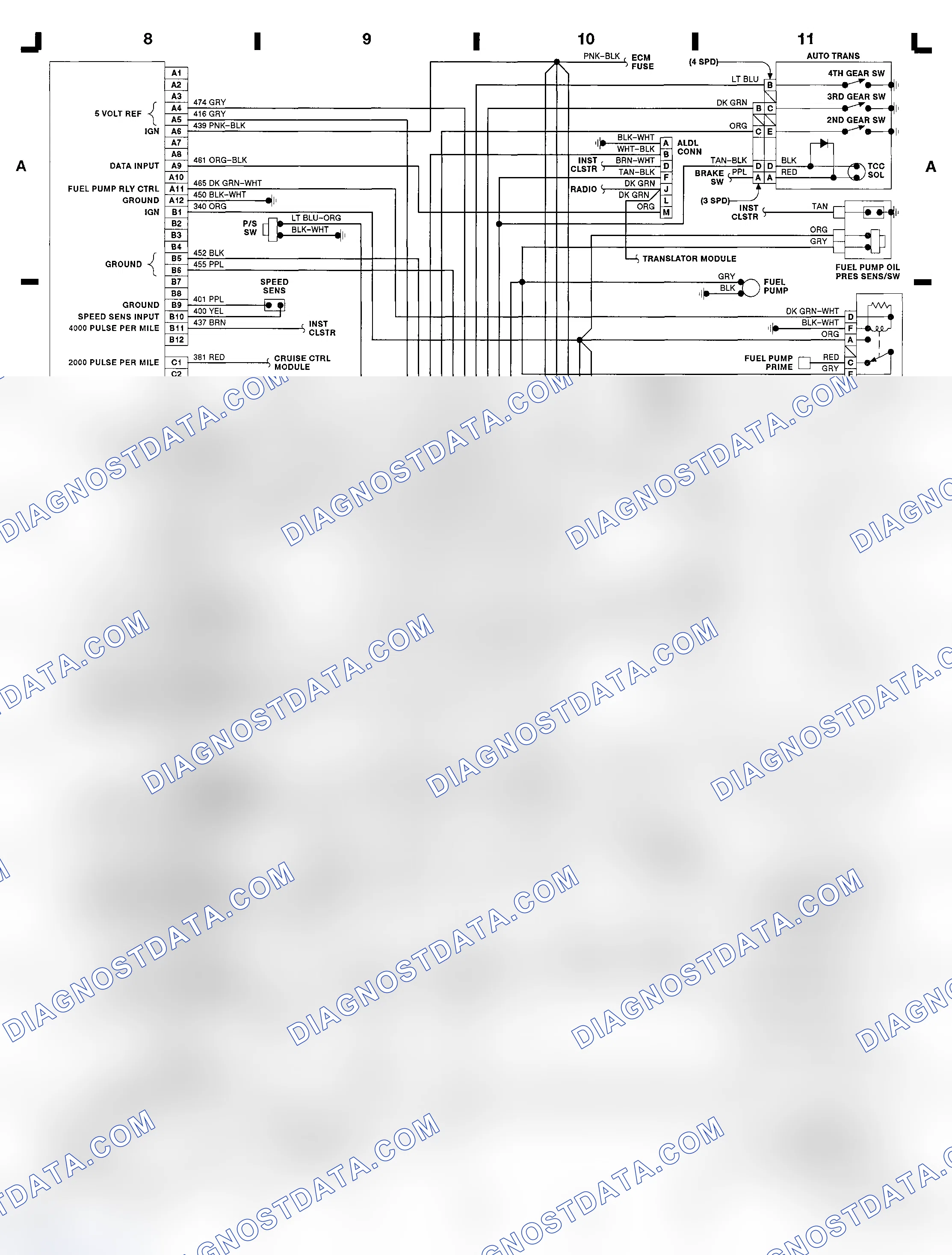 Scheme 21: 3.1L (VIN T) ECM Wiring Diagram (6000)