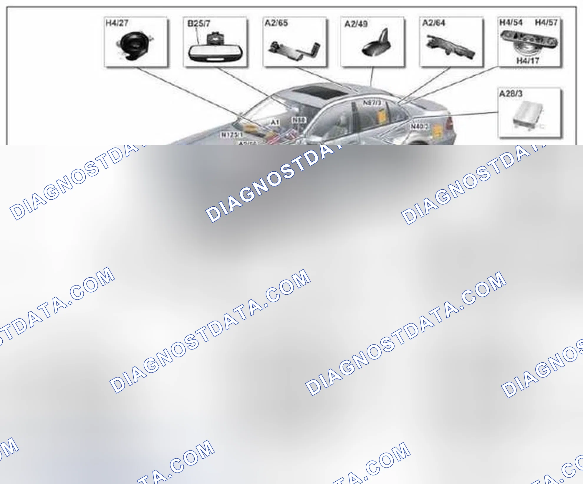 Scheme 259: Auto pilot system (APS), location of components - GF82.61-P-0001-01TXB