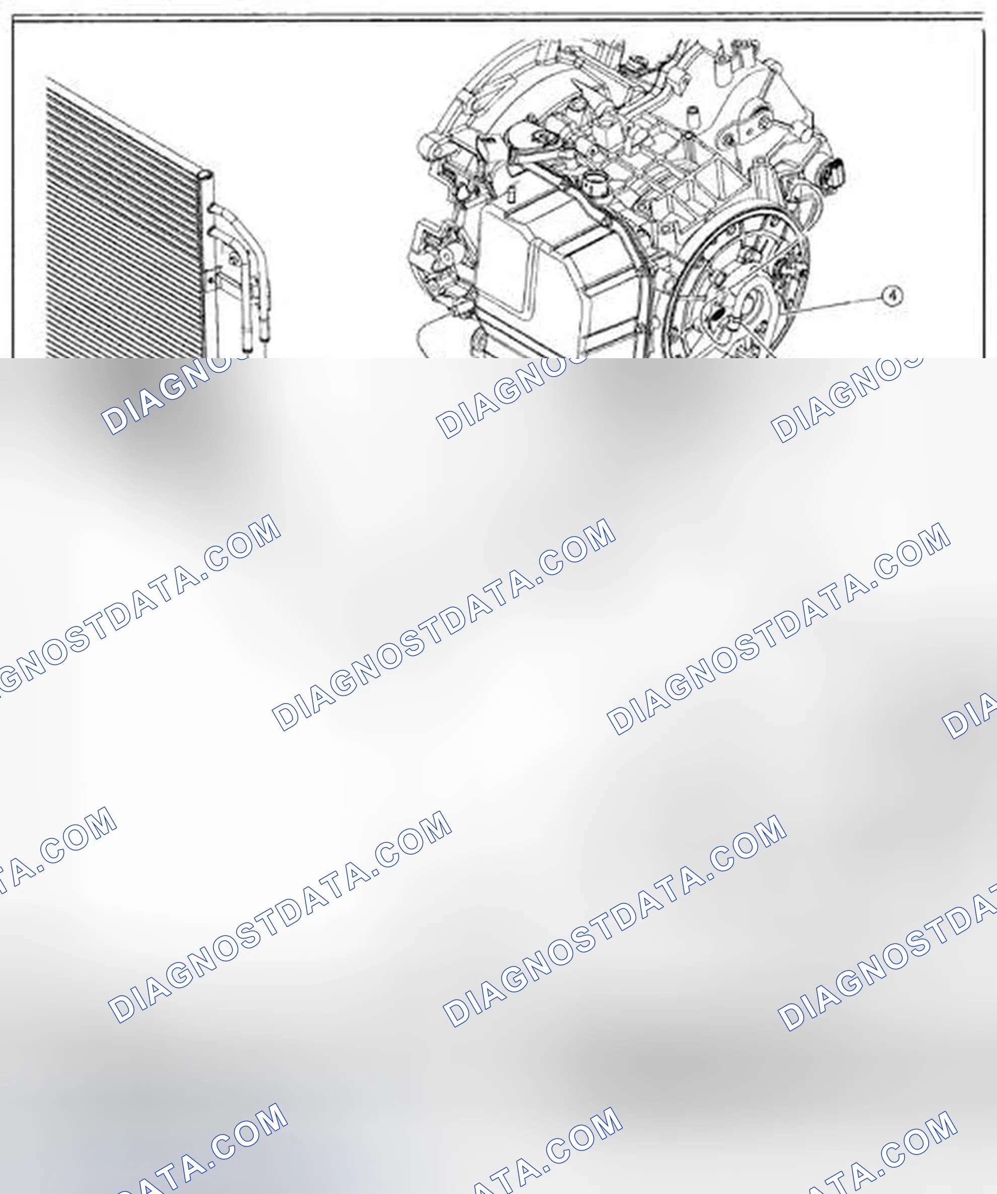 Scheme 571: TRANSAXLE FLUID COOLER BYPASS VALVE REMOVAL/INSTALLATION