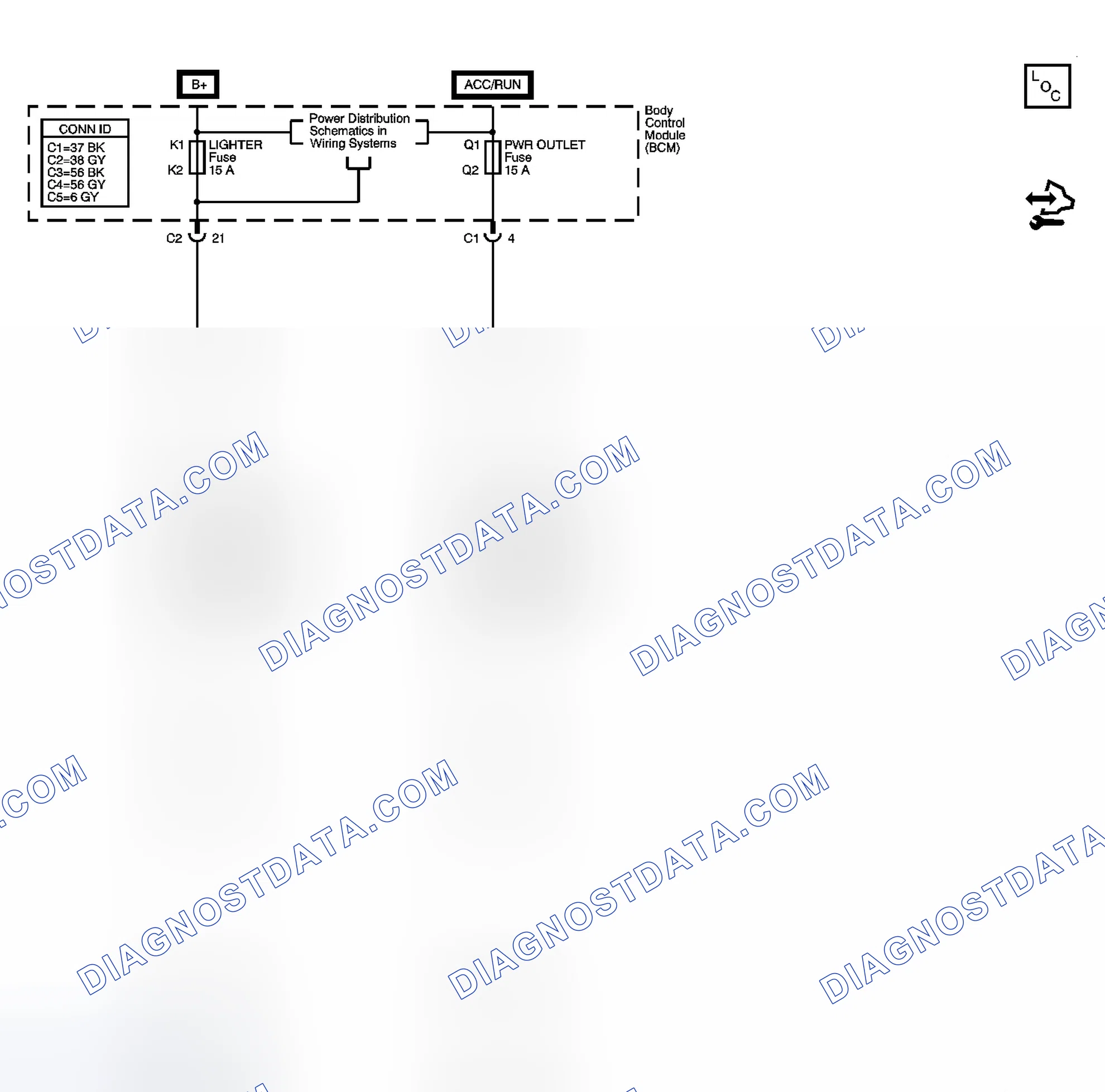 Scheme 1: Cigar Lighter/Auxiliary Outlets Schematics
