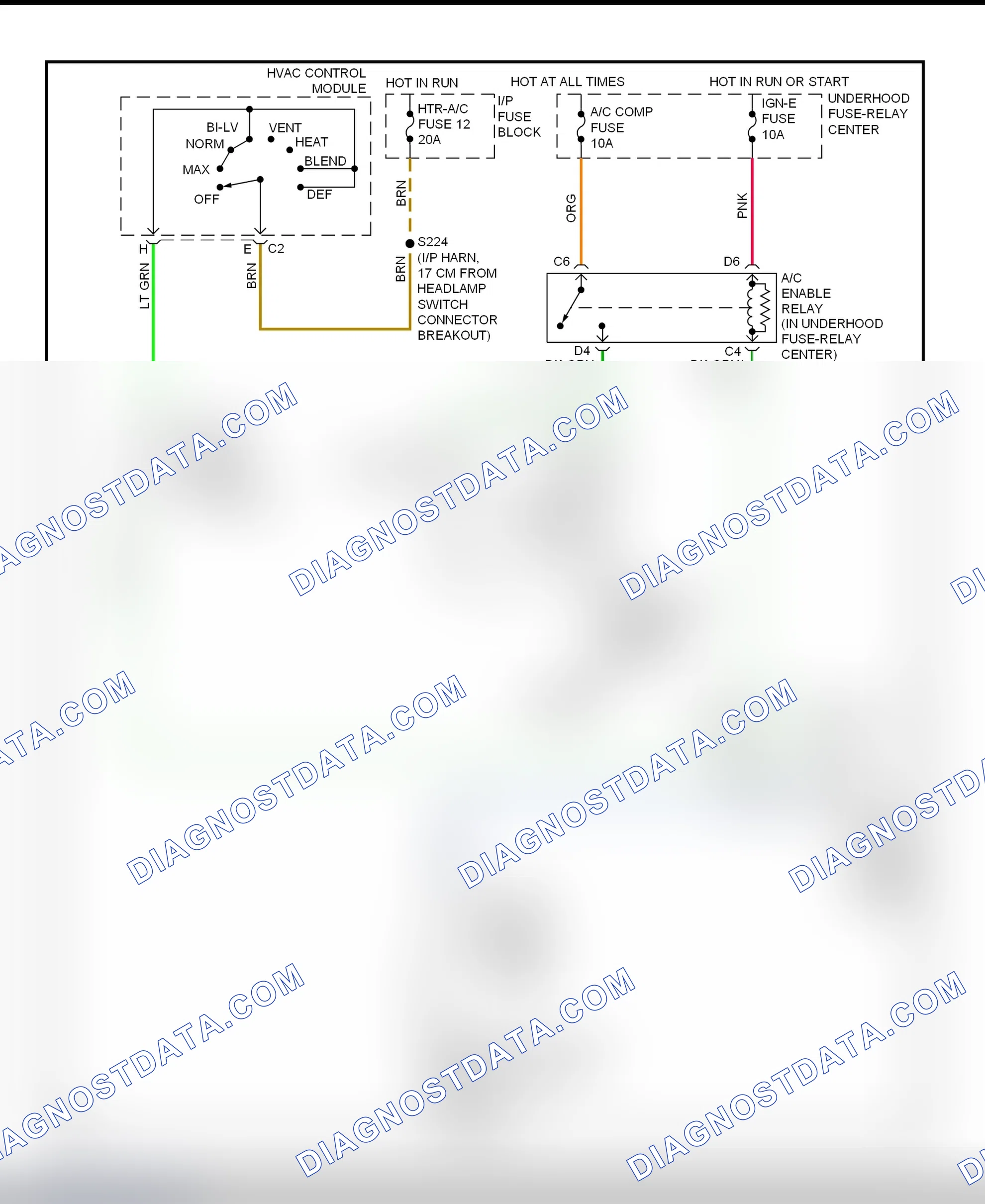 Scheme 2: A/C Compressor Clutch Control Circuit Wiring Diagram (Astro & Safari)
