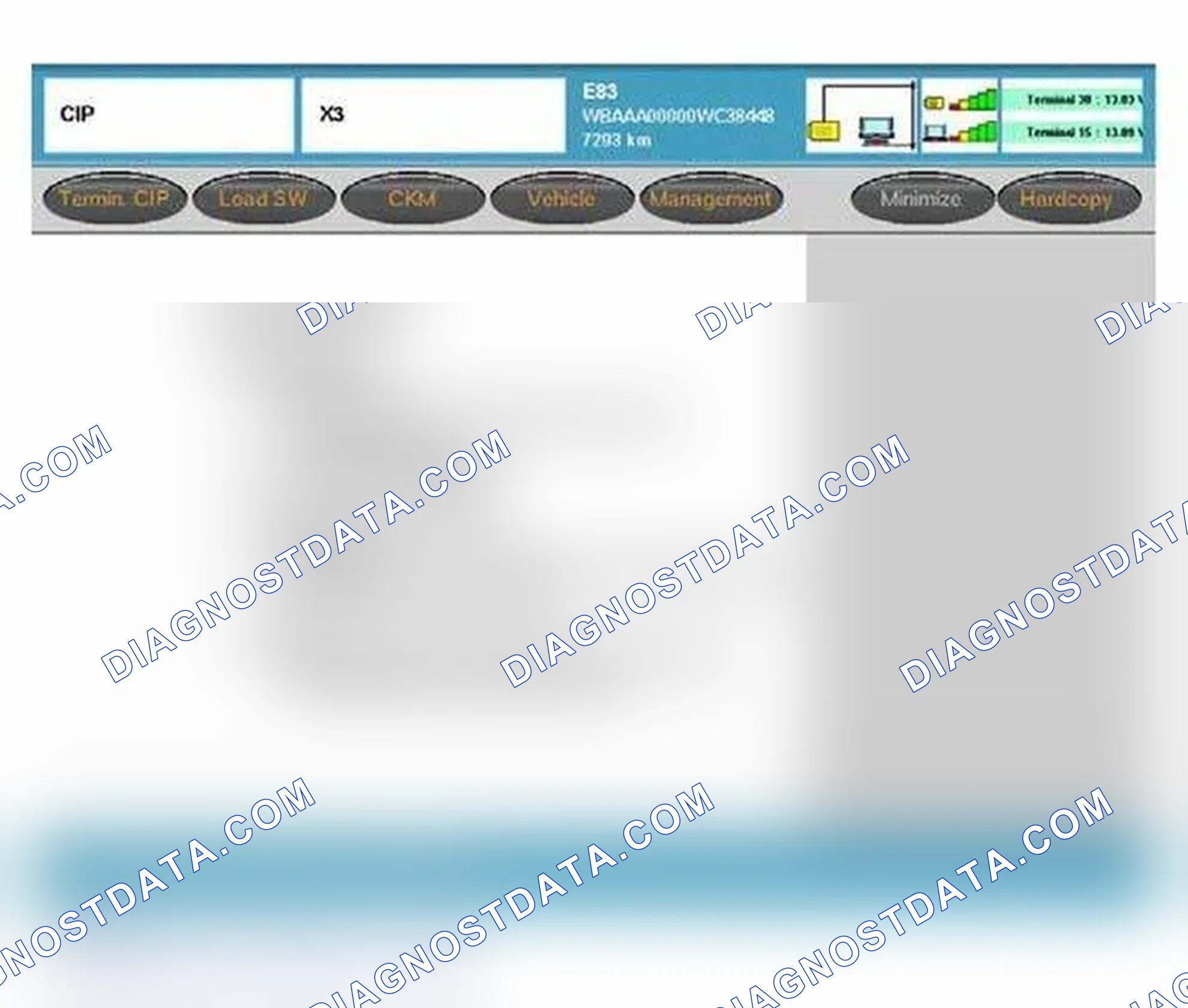 Scheme 236: CIP Main Selection Screen