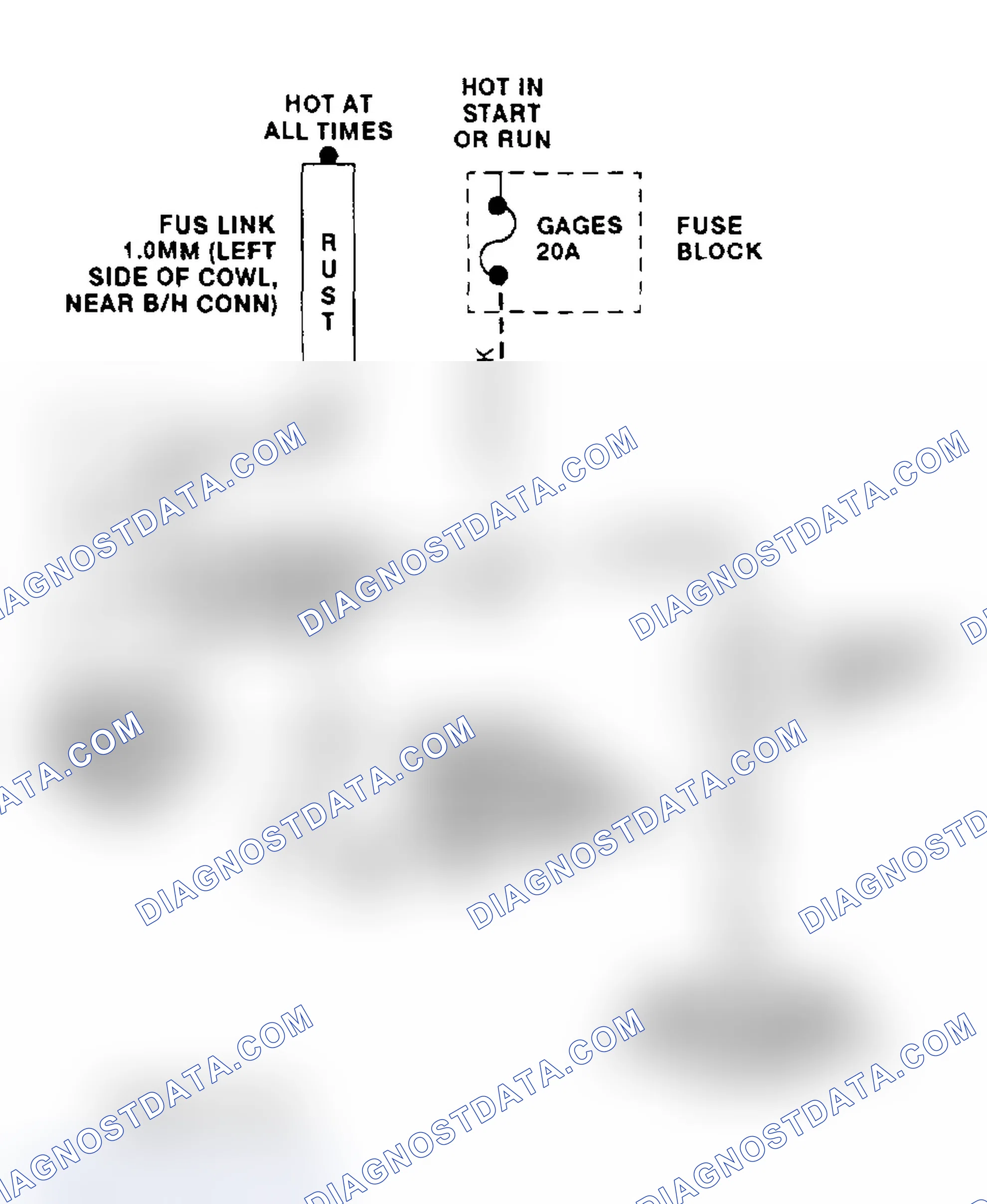 Scheme 5: Cooling Fan Circuit Wiring Diagram ("G" Series - 7.4L VIN N)