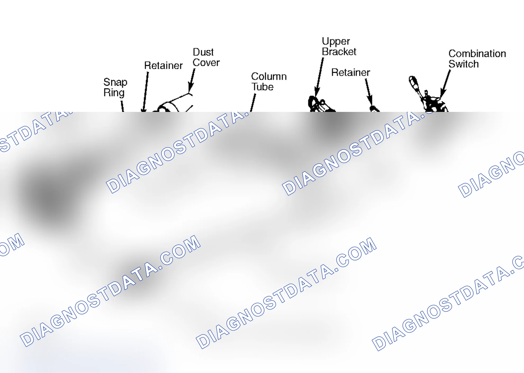 Scheme 4: Exploded View of Cressida and Tercel Steering Columns