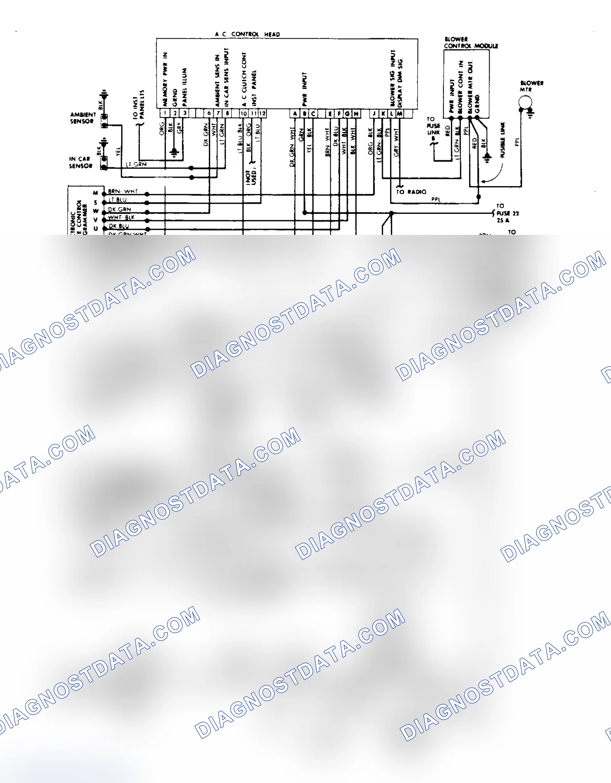 Scheme 14: Electra Electronic Touch Climate Control Wiring Diagram