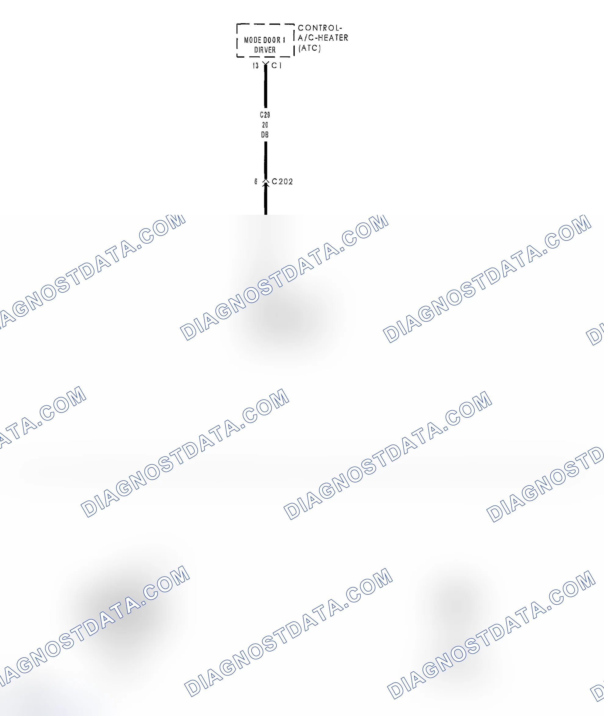 Scheme 98: B1042-PANEL MODE DOOR 1 CONTROL CIRCUIT HIGH (ATC)