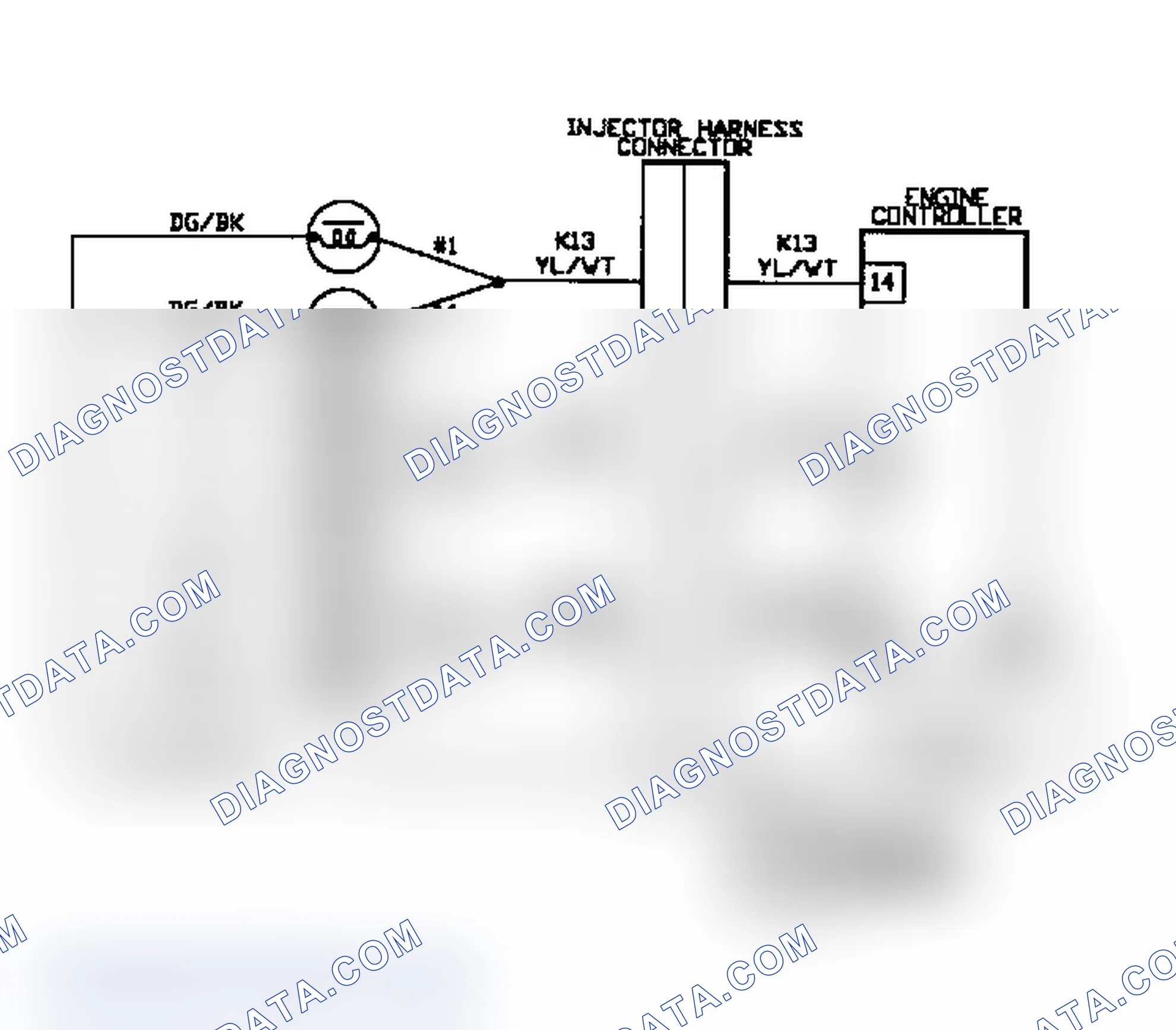 Scheme 612: Test DR-14A Code 26, Schematic, Injector No. 1 Peak Current Not Reached