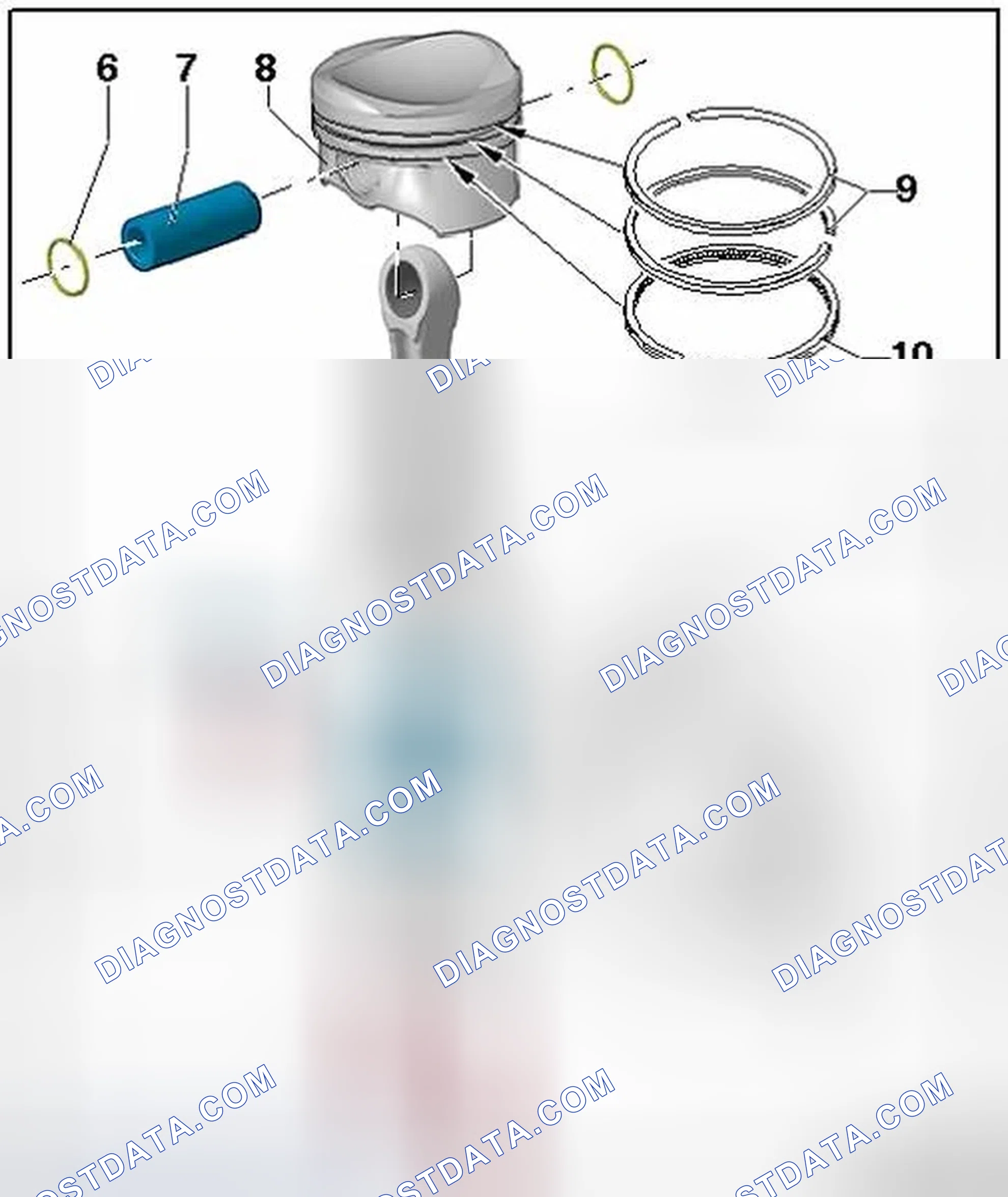 Scheme 355: PISTONS AND CONNECTING ROD OVERVIEW