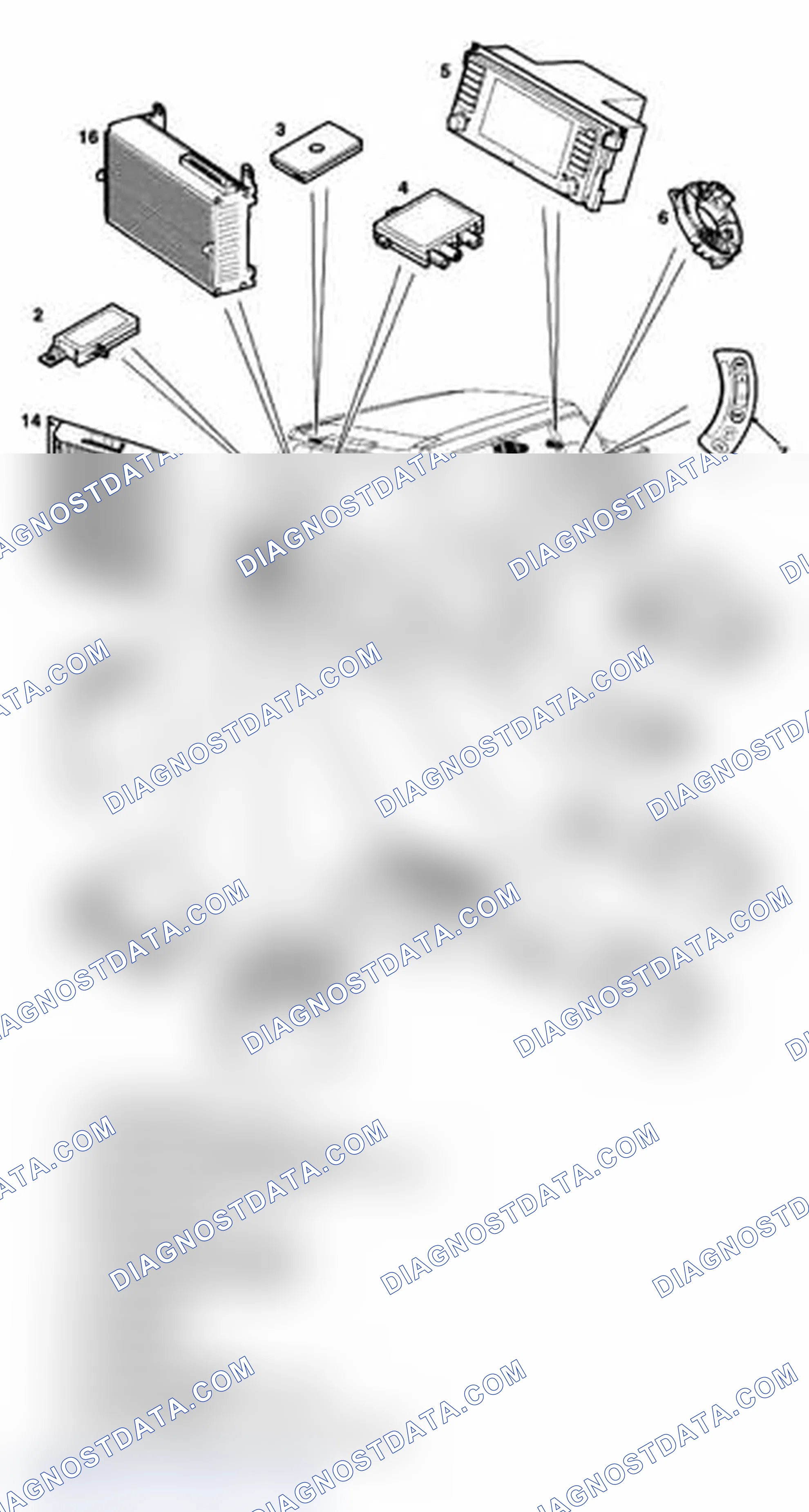 Scheme 3: Multi-Function Display Audio Component Location - Up to 2005 MY