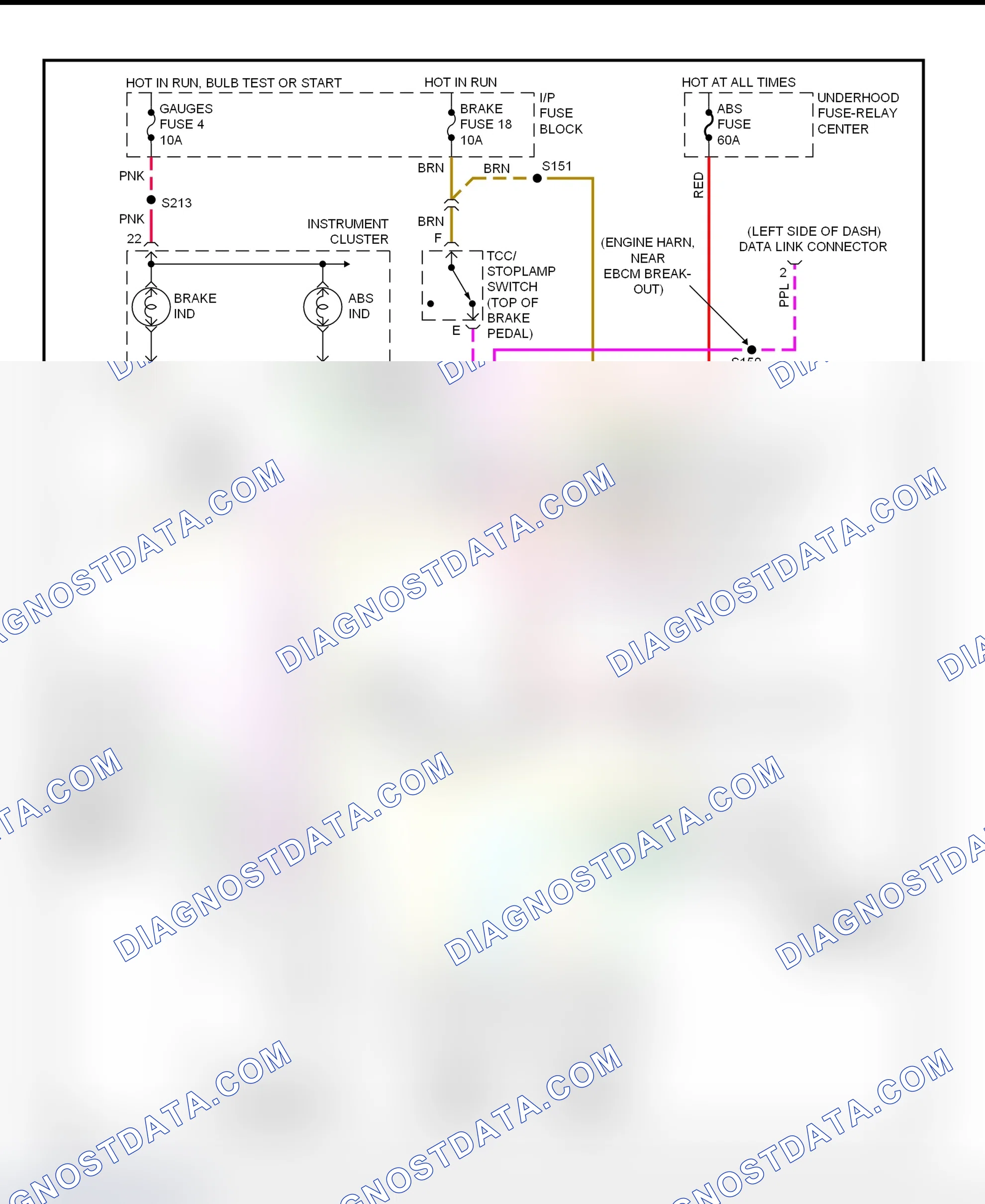 Scheme 4: 4WAL Brake System Wiring Diagram (1998 "C" & "K" Pickup, Sierra, Suburban, Tahoe & Yukon - Gasoline)
