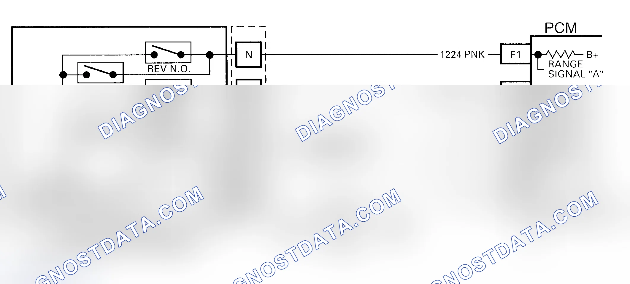 Scheme 305: Code 28 Schematic ("G" Series) Transmission Range Pressure Switch