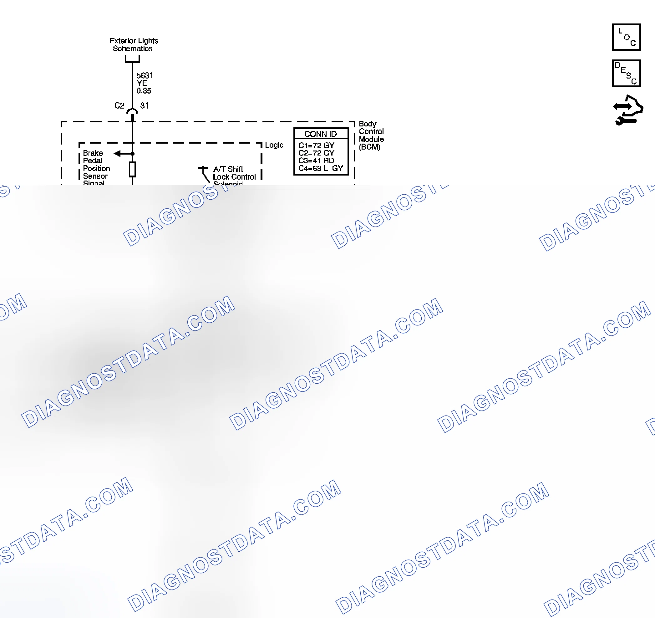 Scheme 122: Shift Lock Control Schematics