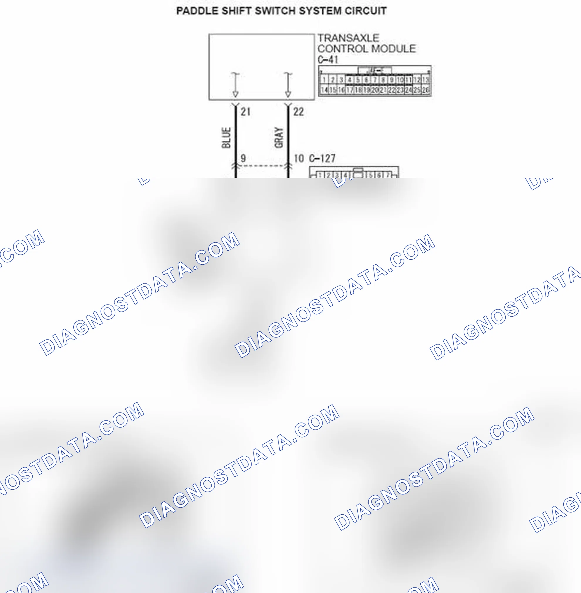 Scheme 39: DTC P0815: Malfunction of Paddle Shift Up Switch