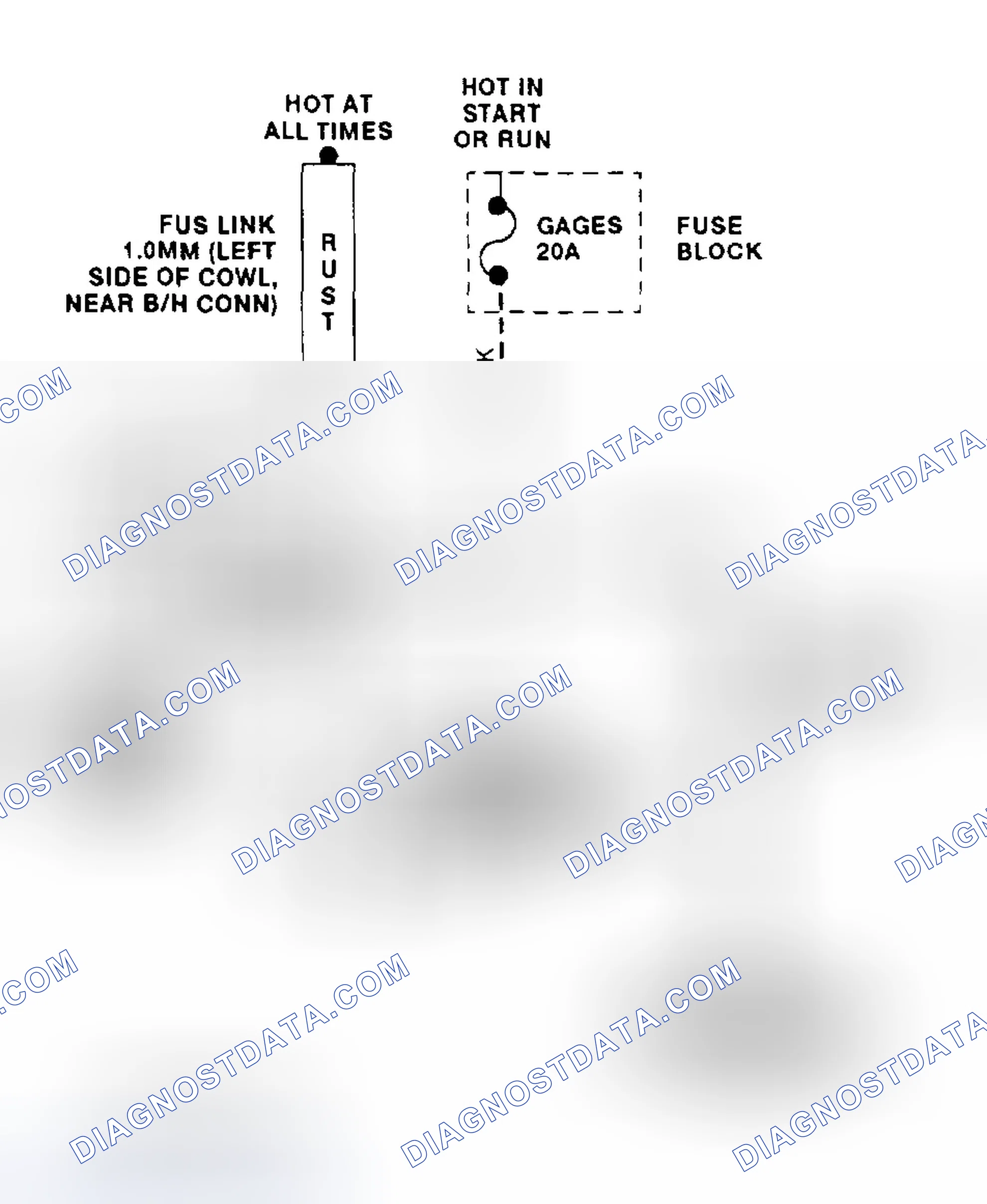 Scheme 5: Cooling Fan Circuit Wiring Diagram ("G" Series - 7.4L VIN N)