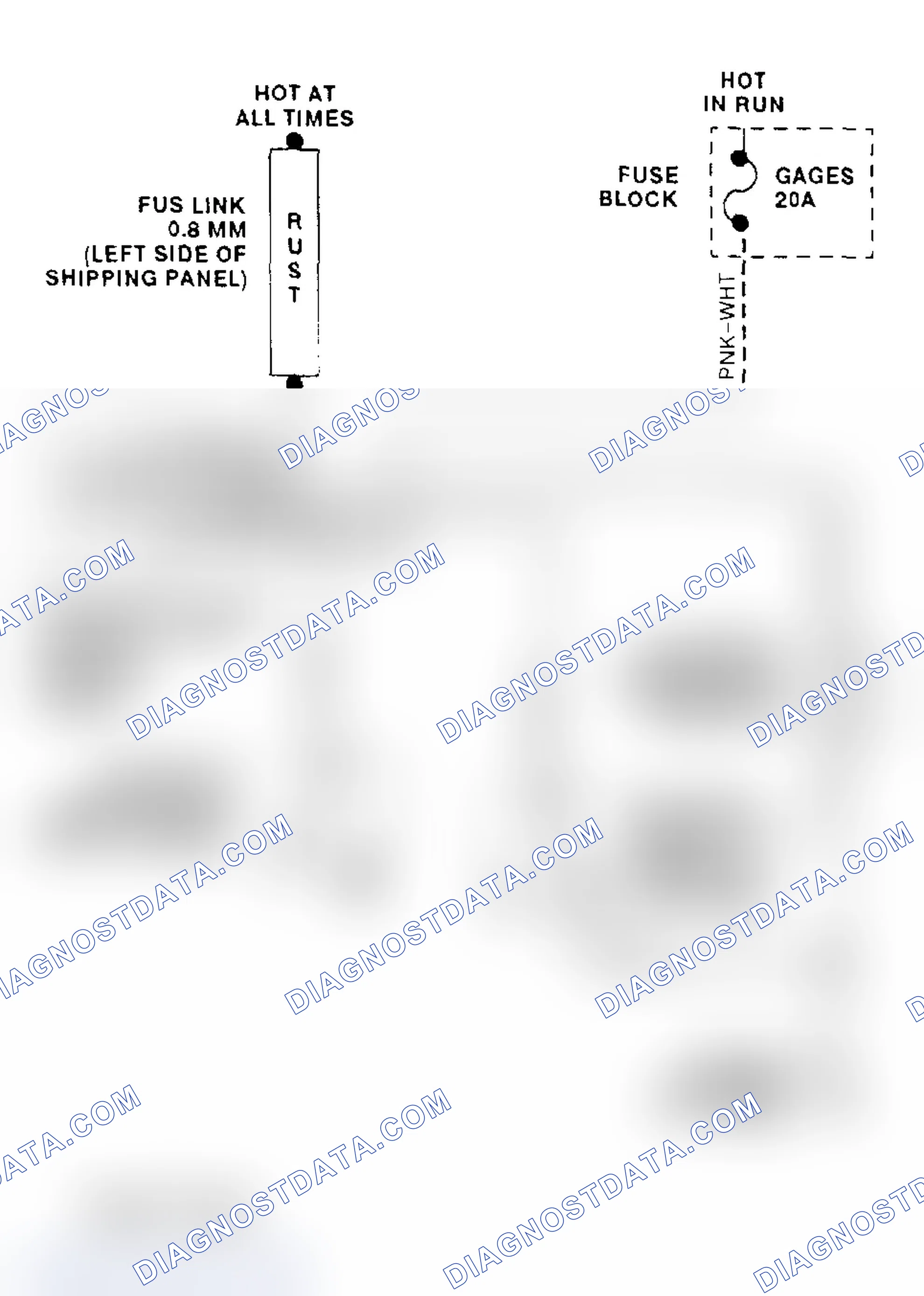 Scheme 6: Cooling Fan Circuit Wiring Diagram ("P" Series - 7.4L VIN N)