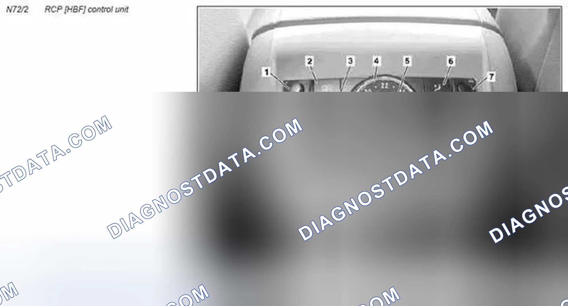 Scheme 175: Rear control panel control unit, component description - GF83.40-P-3020RTE
