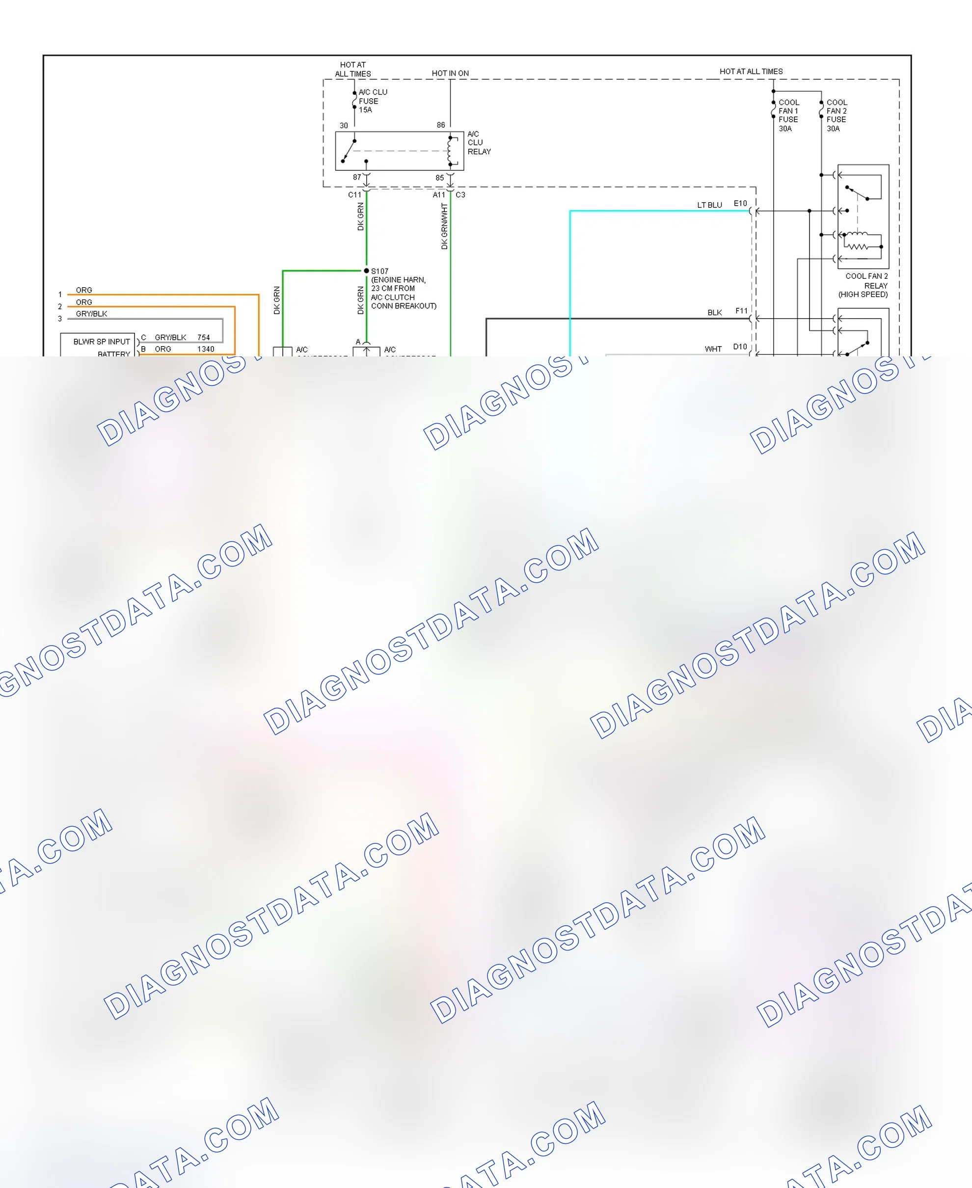 Scheme 18: Automatic A/C-Heater System Wiring Diagram (LeSabre - 2 Of 2)