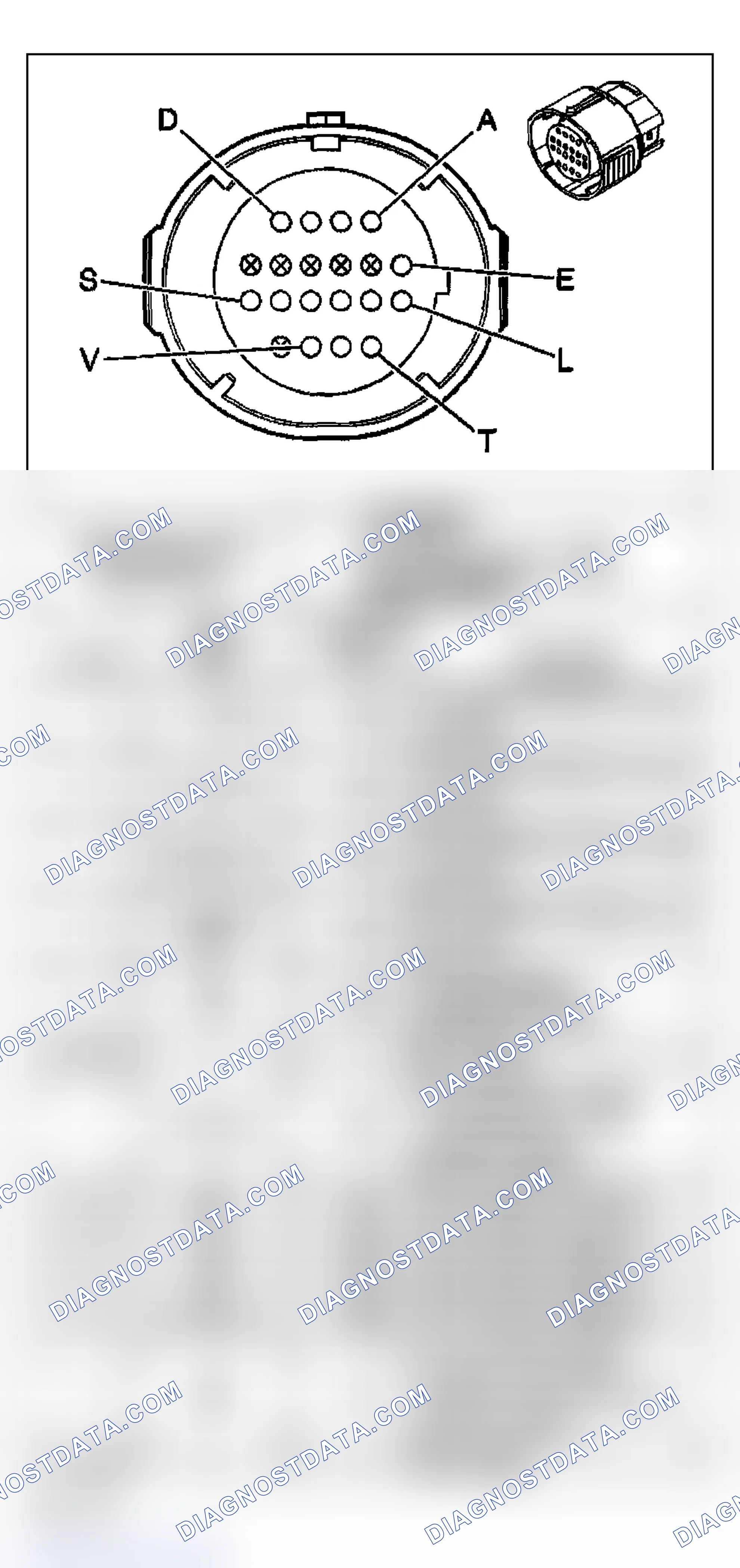 Scheme 759: Automatic Transmission Inline 20-Way Connector End View