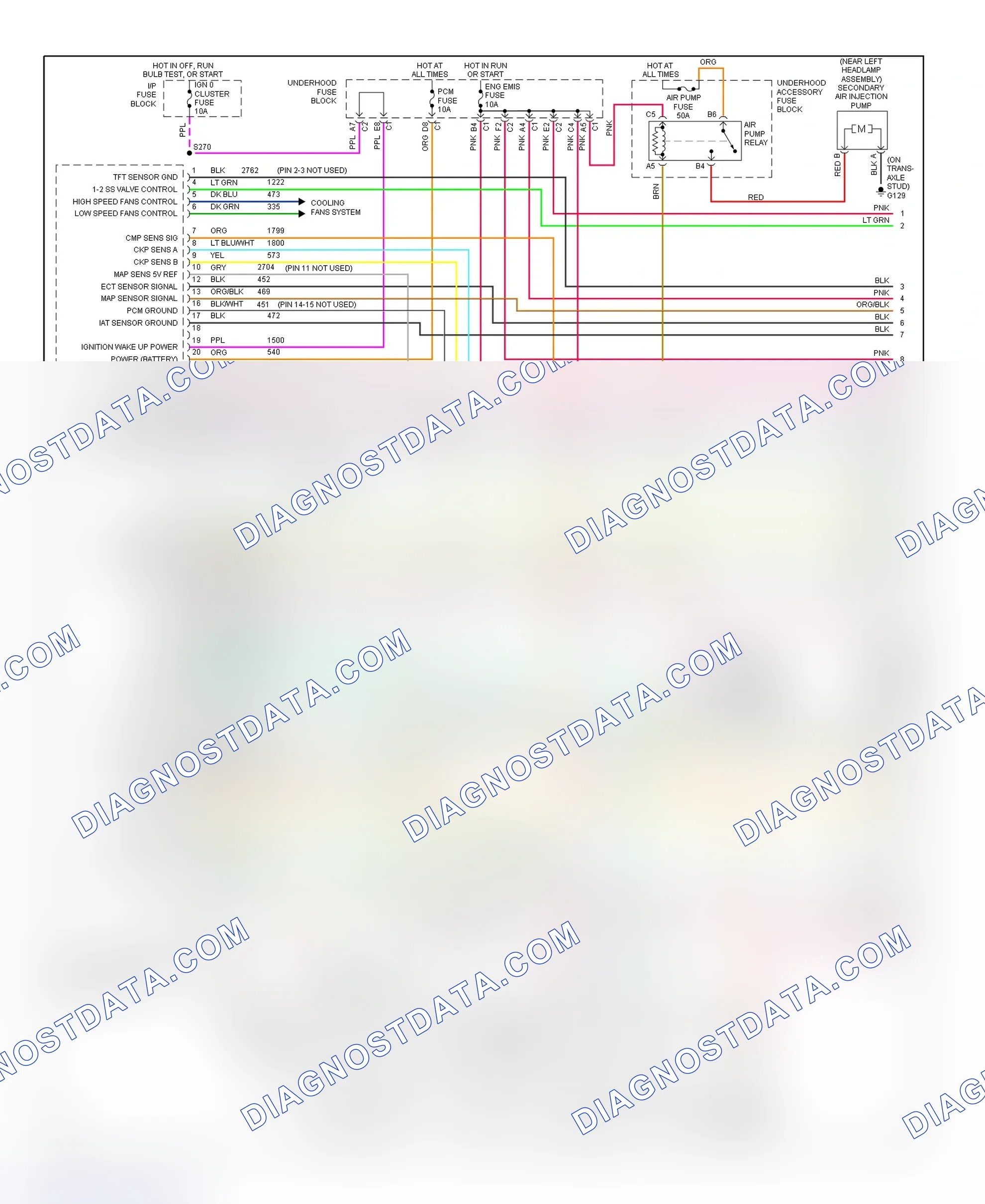 Scheme 175: PCM Wiring Diagram (Intrigue - 3.5L - 1 Of 4)