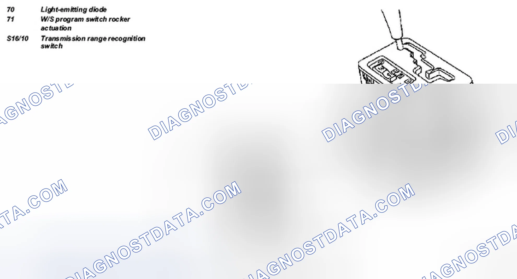 Scheme 260: Transmission range recognition switch, location / task / design / function - GF27.19-P-5101G