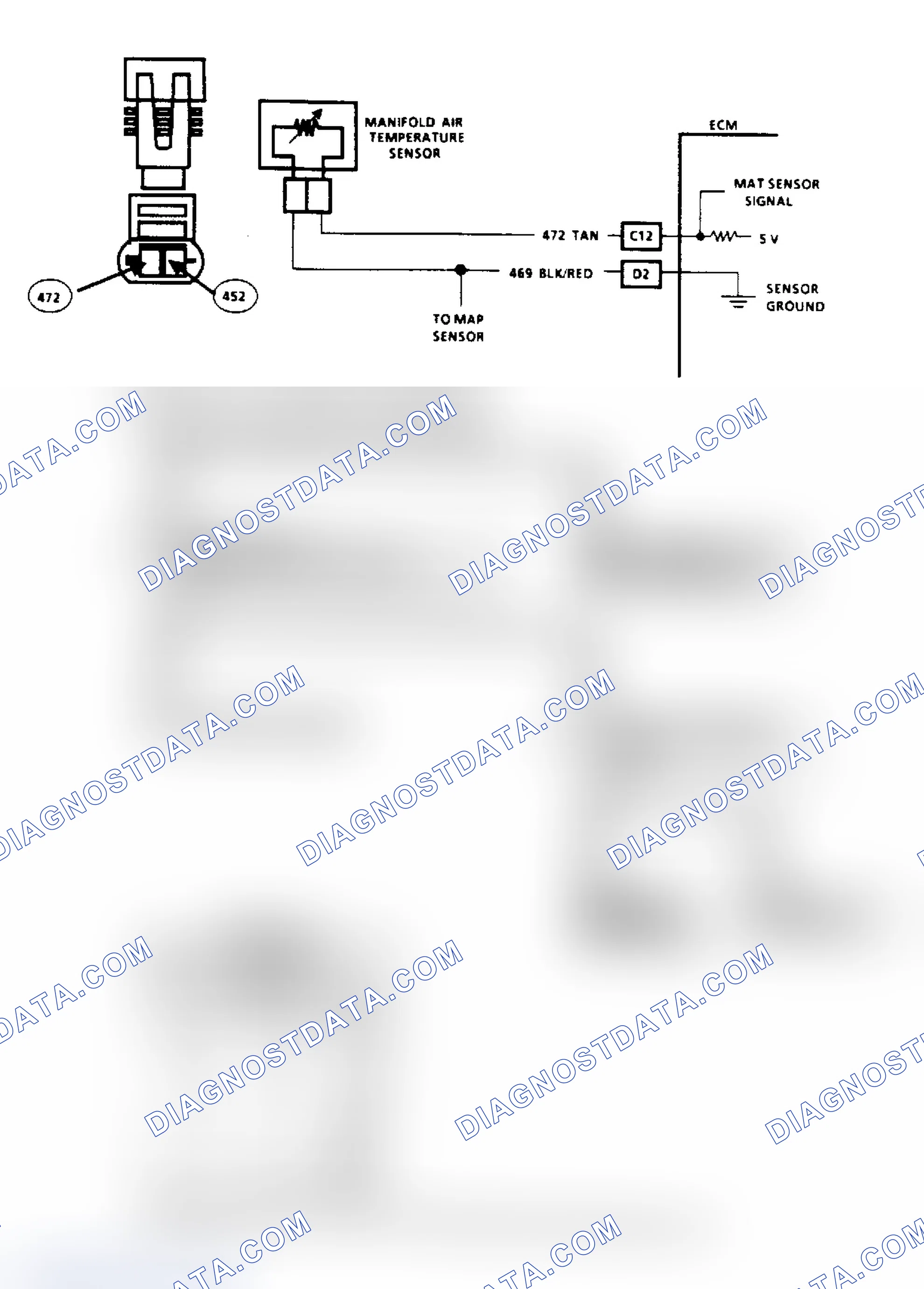 Scheme 78: Code 23, MAT Sensor Voltage High (2.5L) Flow Chart & Schematic