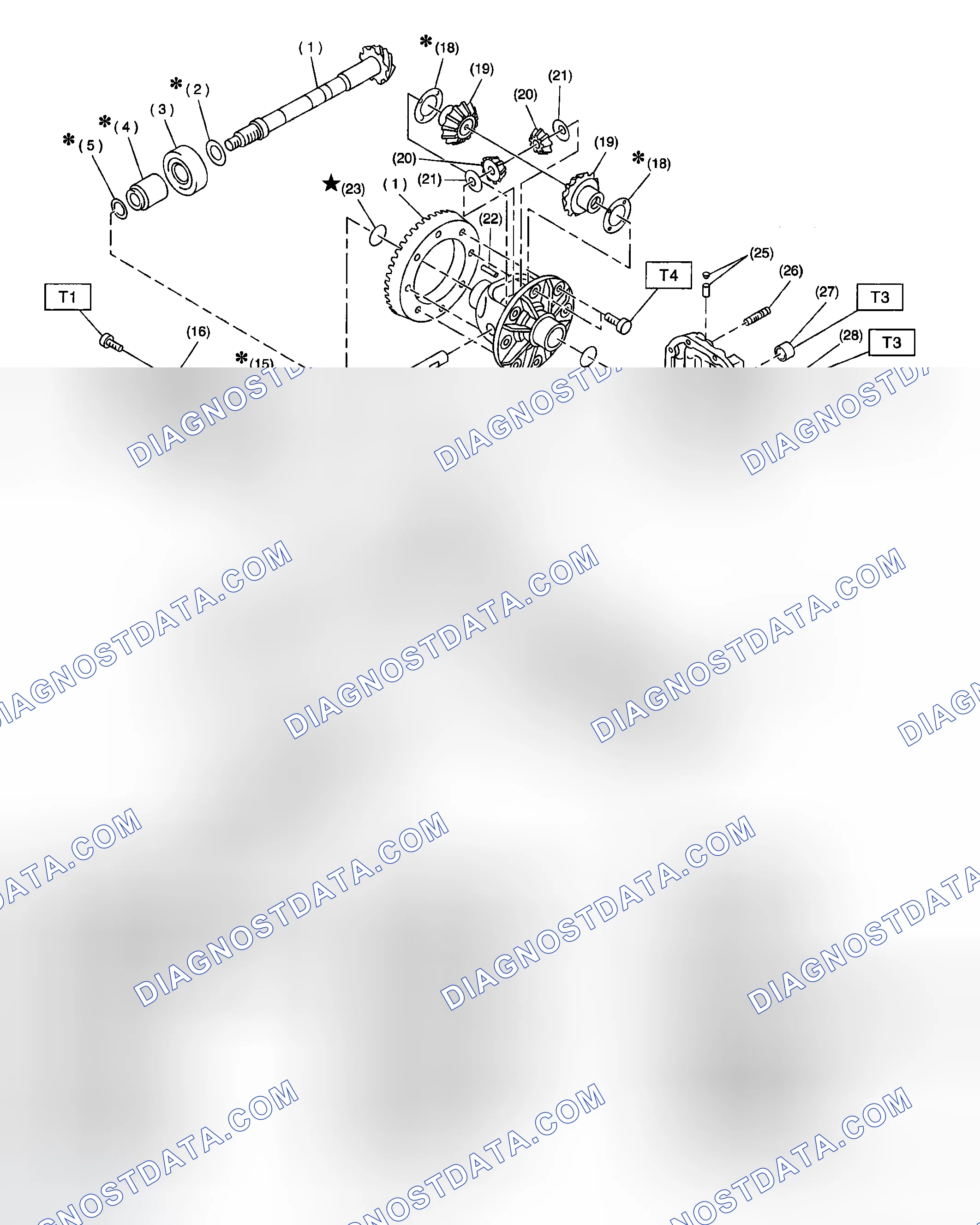 Scheme 57: REAR DIFFERENTIAL WITHOUT LSD