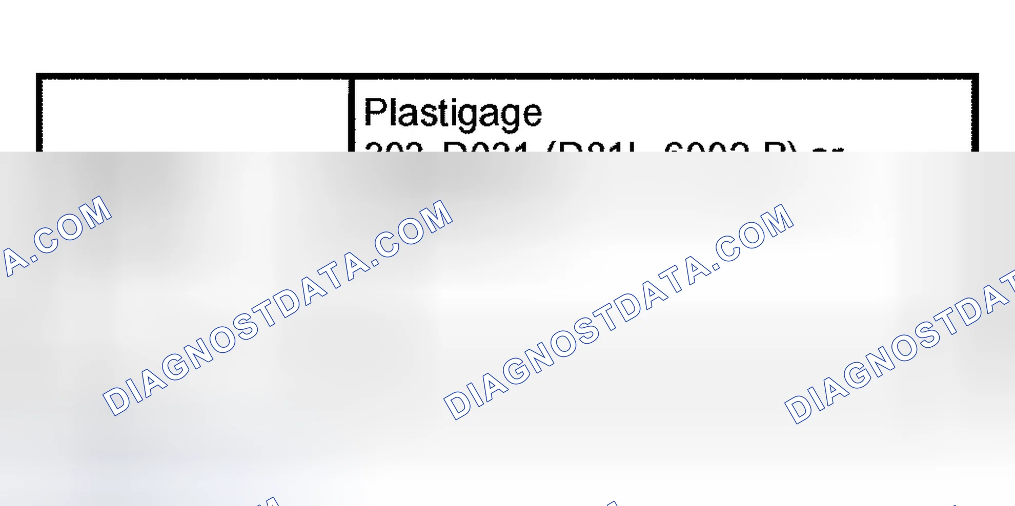 Scheme 26: Camshaft Journal - Clearance, Plastigage Method