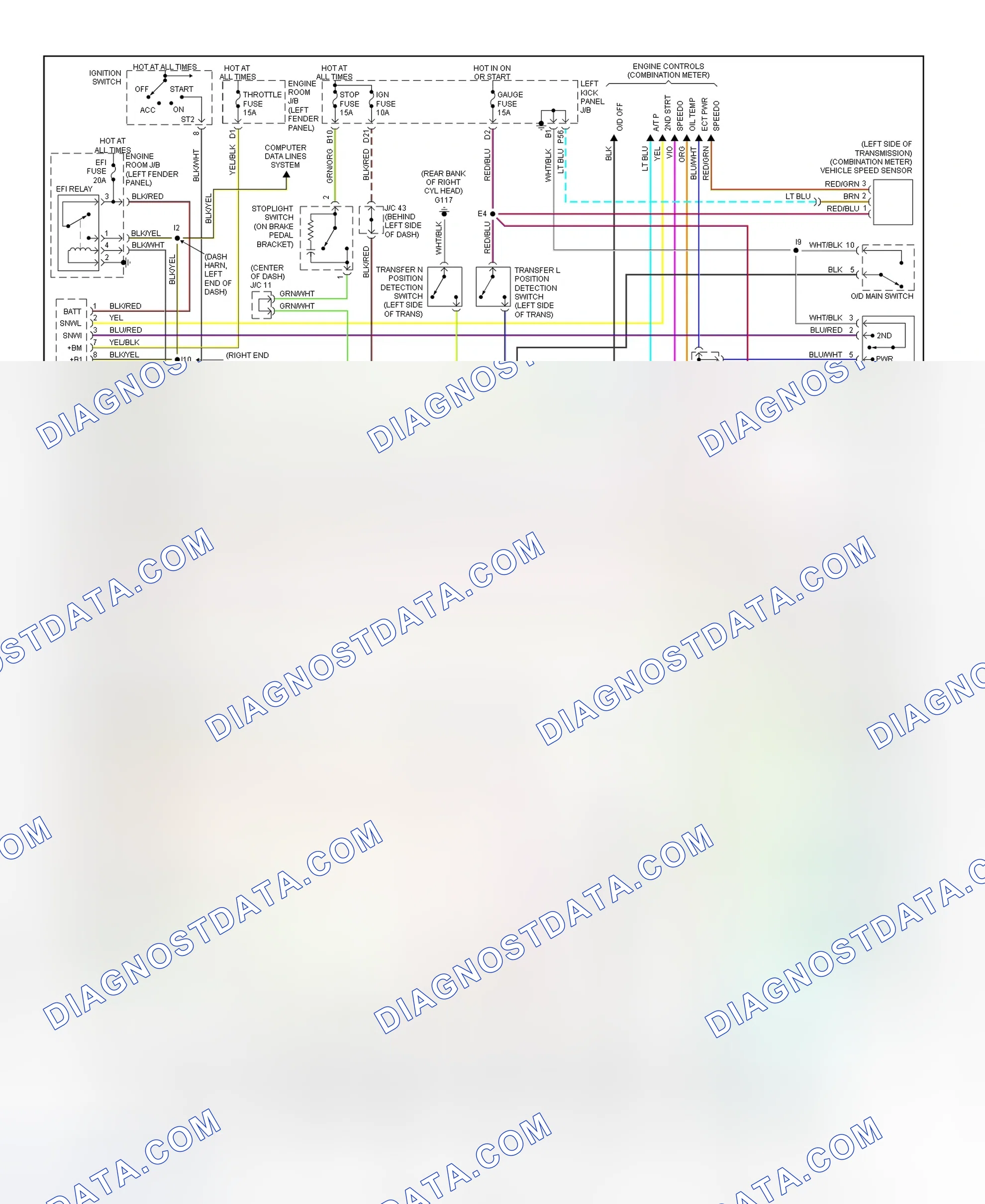 Scheme 68: Transmission Electronic Control System Wiring Diagram (Lexus LX 470)