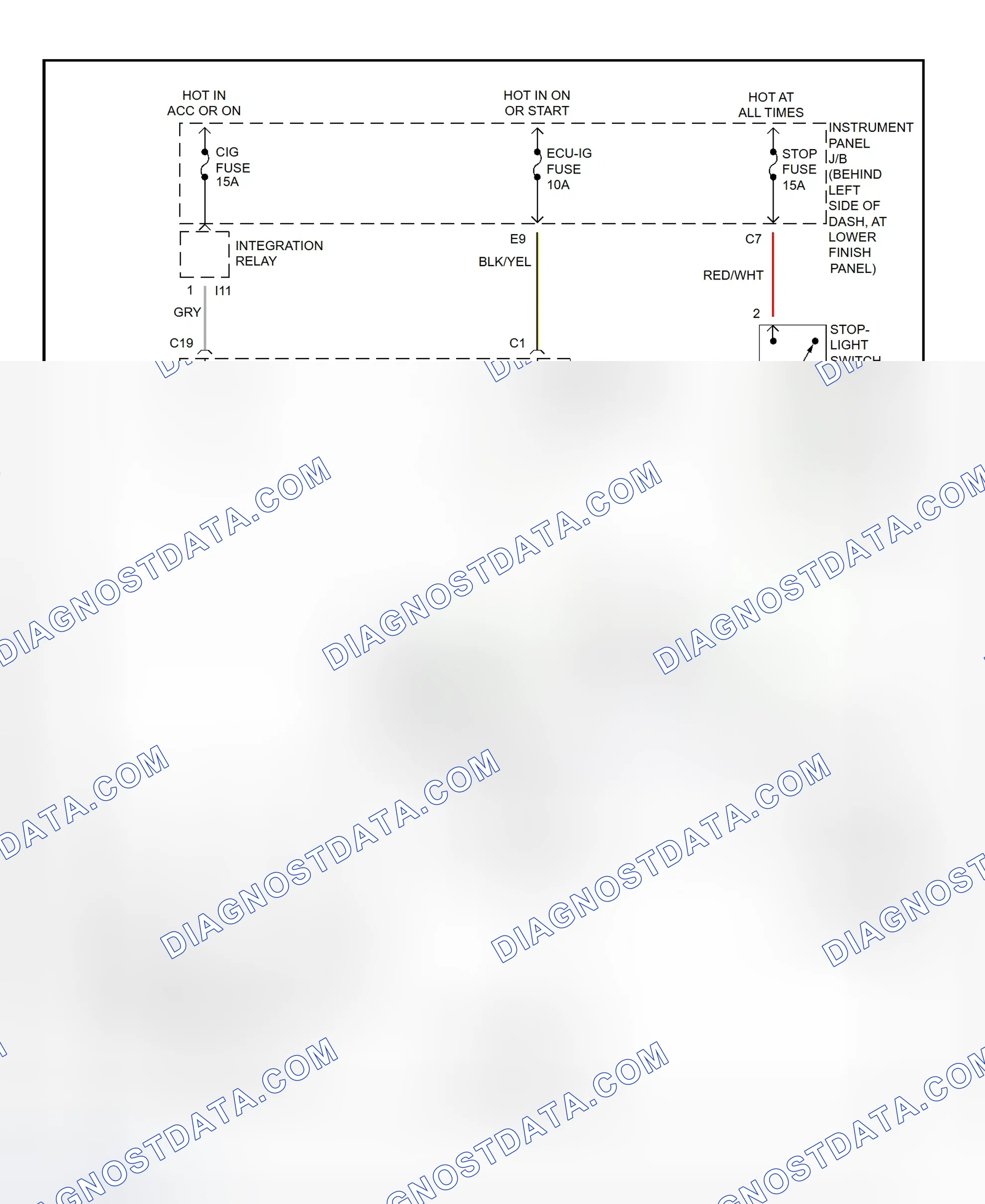 Scheme 278: Shift Interlock System Wiring Diagram (2001 - Toyota Corolla)