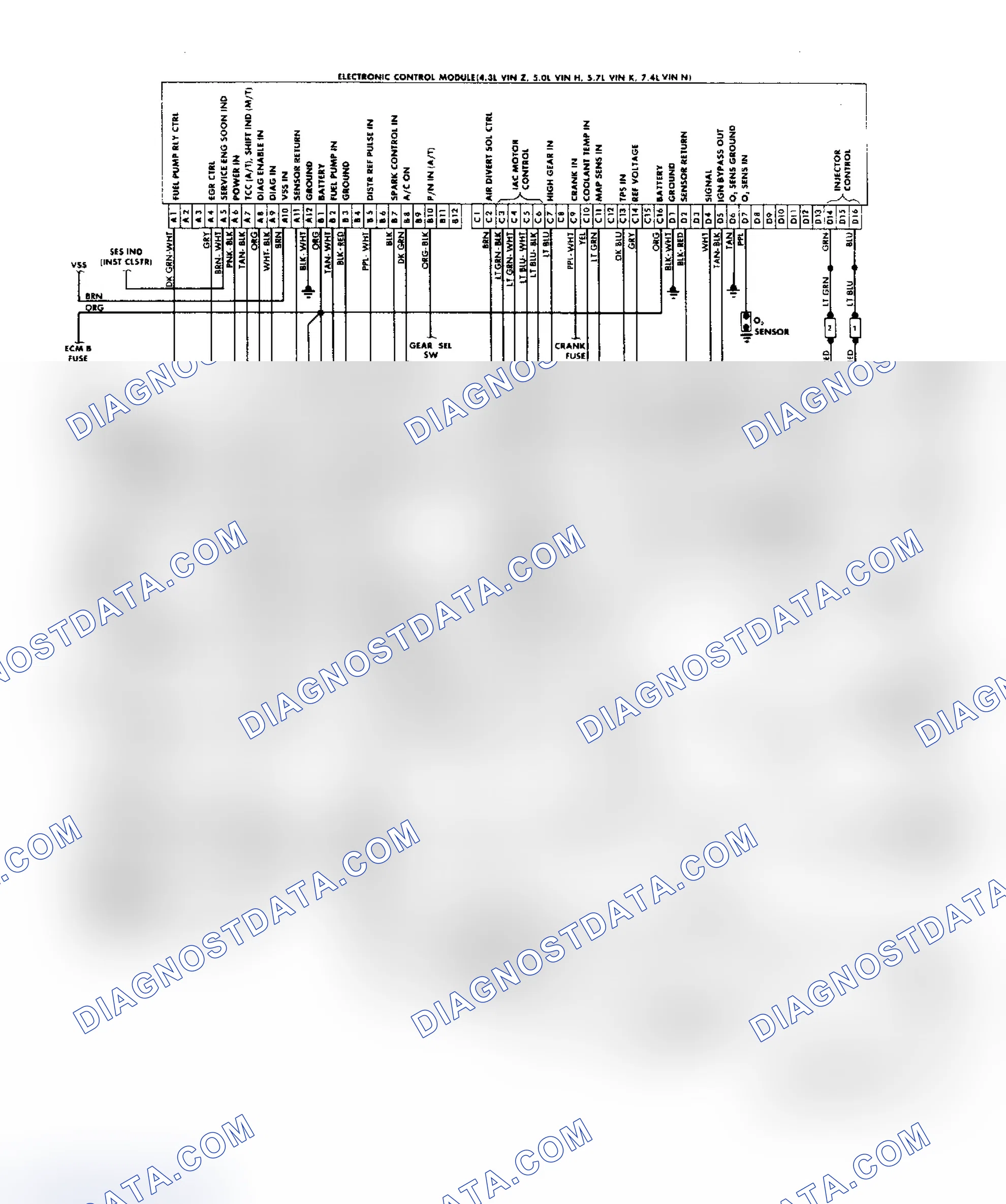 Scheme 158: "G" Series Van (4.3L, 5.0L & 5.7L & 7.4L) Wiring Diagram
