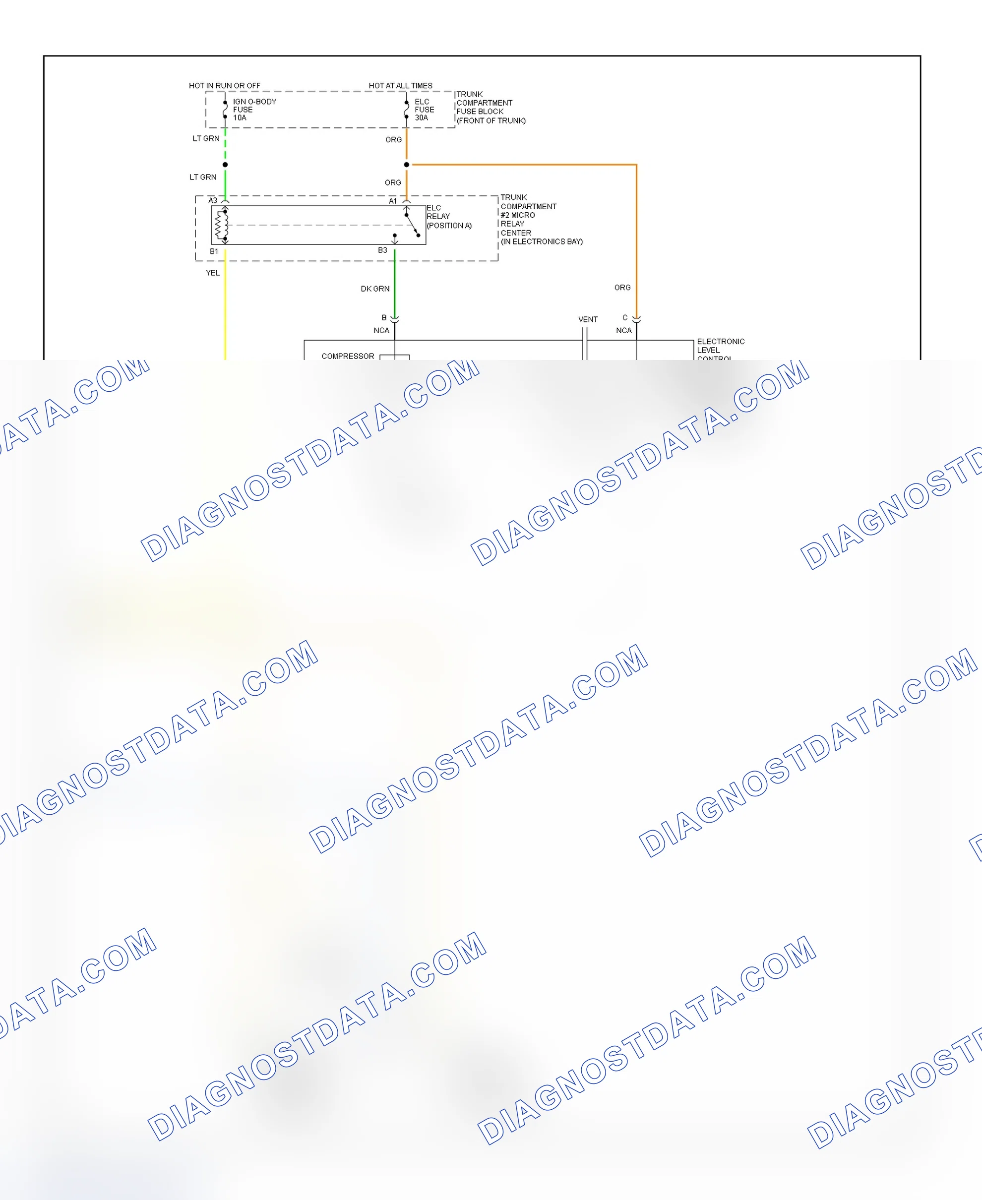 Scheme 19: Electronic Level Control (ELC) System Wiring Diagram (Concours, Eldorado ETC & Seville STS - 2 Of 2)
