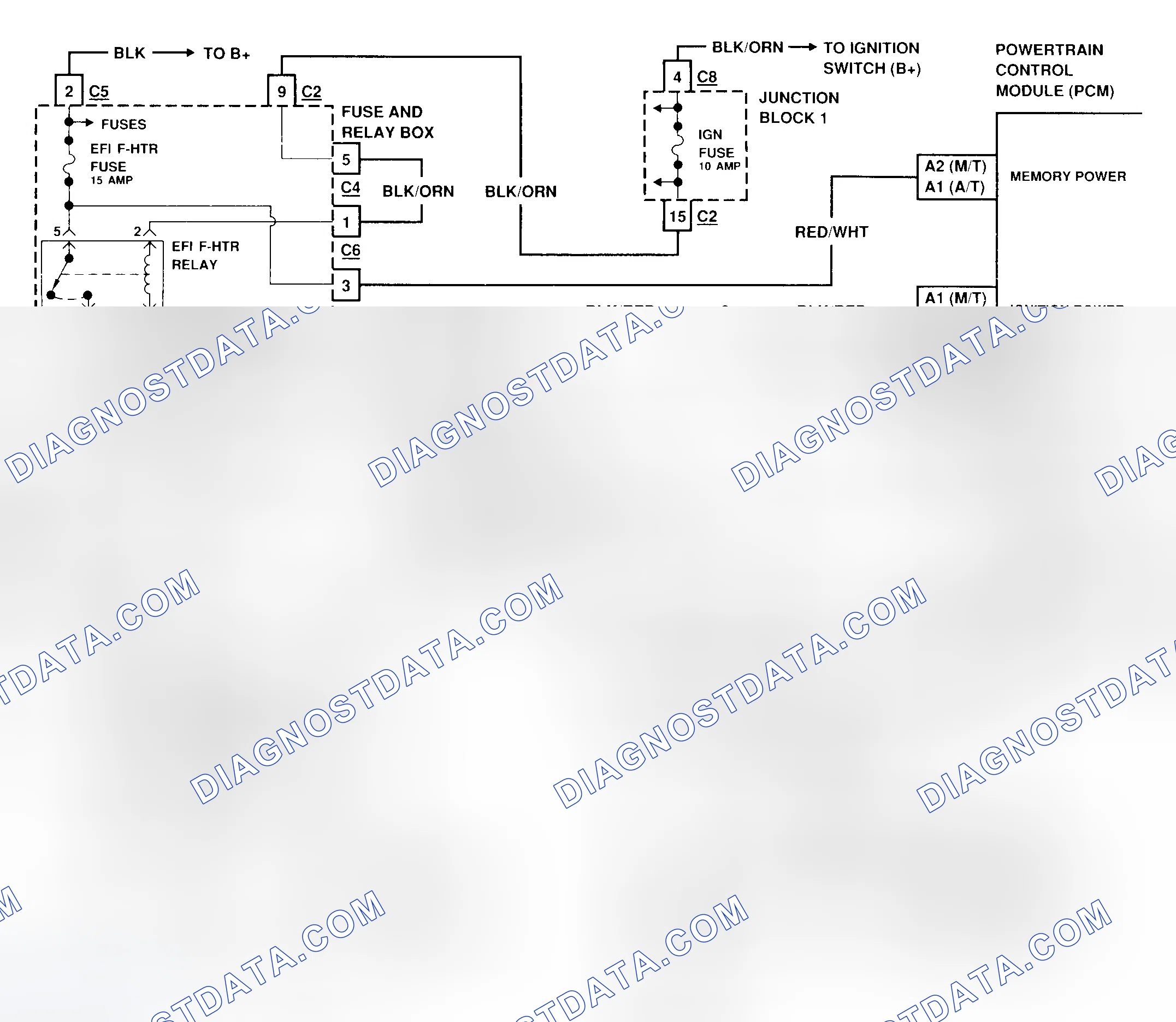 Scheme 57: ON-BOARD DIAGNOSTIC (OBD) SYSTEM CHECK - Schematic (Prizm LSi)