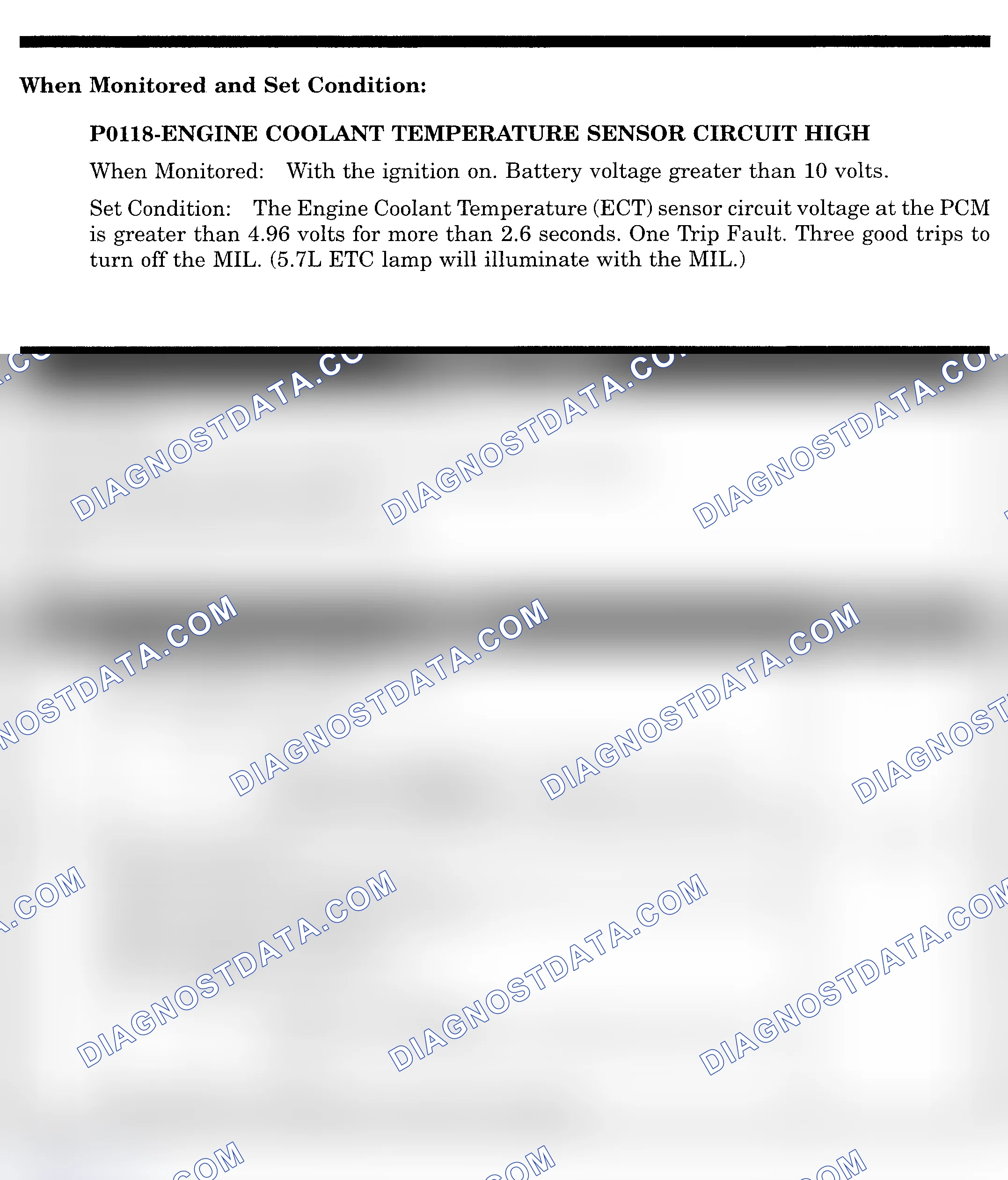 Scheme 440: DTC P0118: ENGINE COOLANT TEMPERATURE SENSOR CIRCUIT HIGH