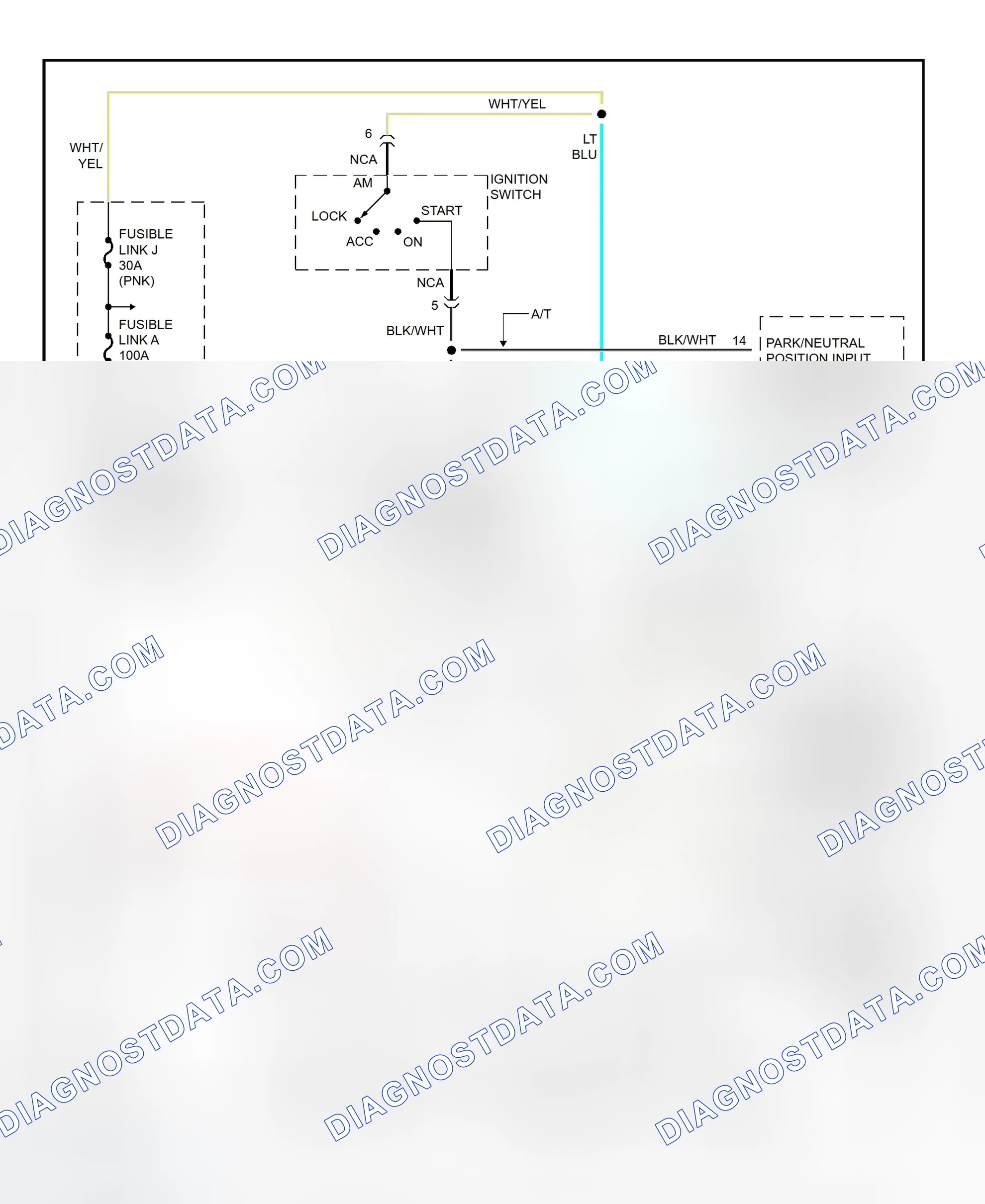 Scheme 5: Starting System Wiring Diagram (Tiburon)