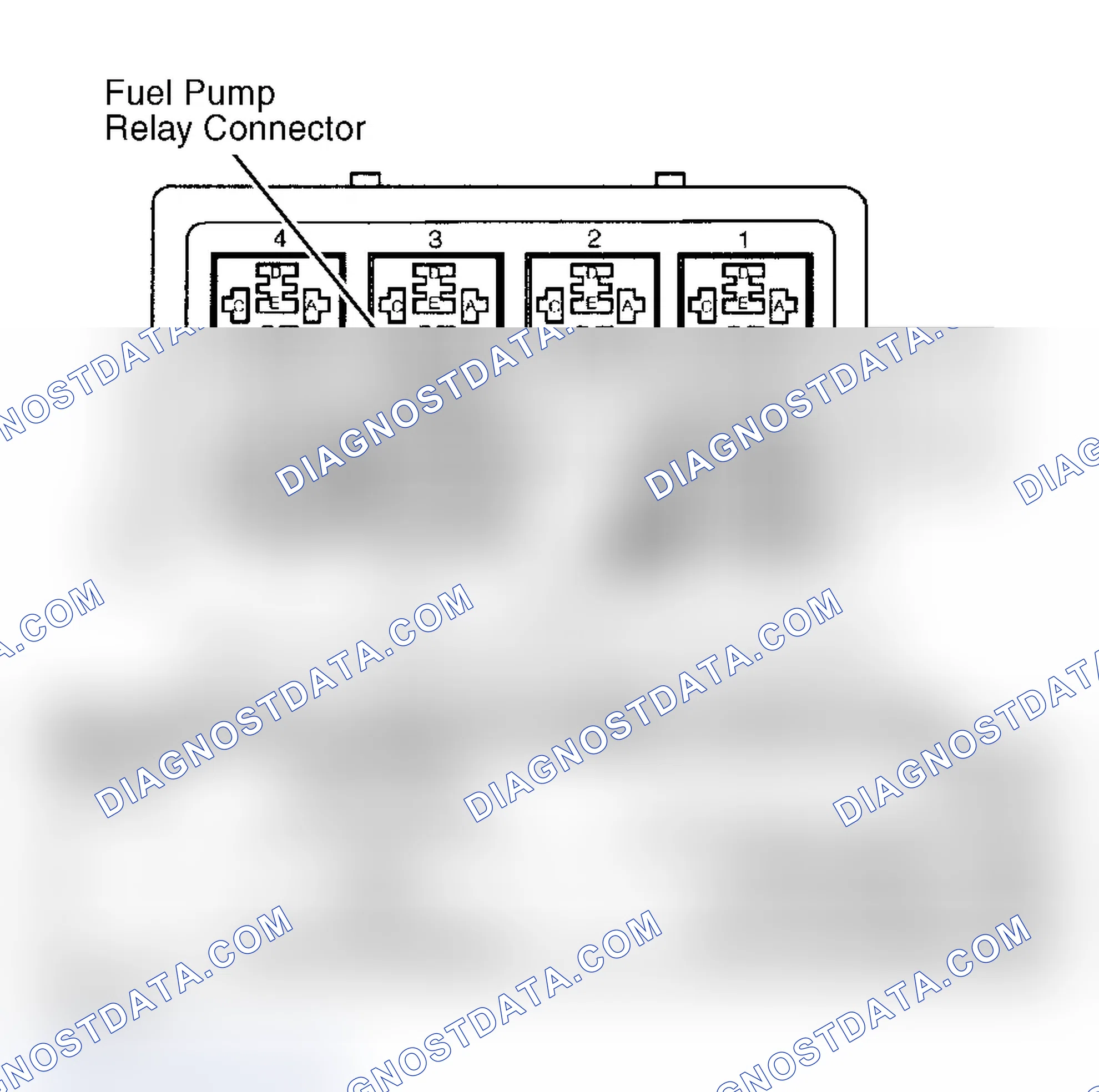 Scheme 46: Fuel Pump Relay Connector Terminals & Location