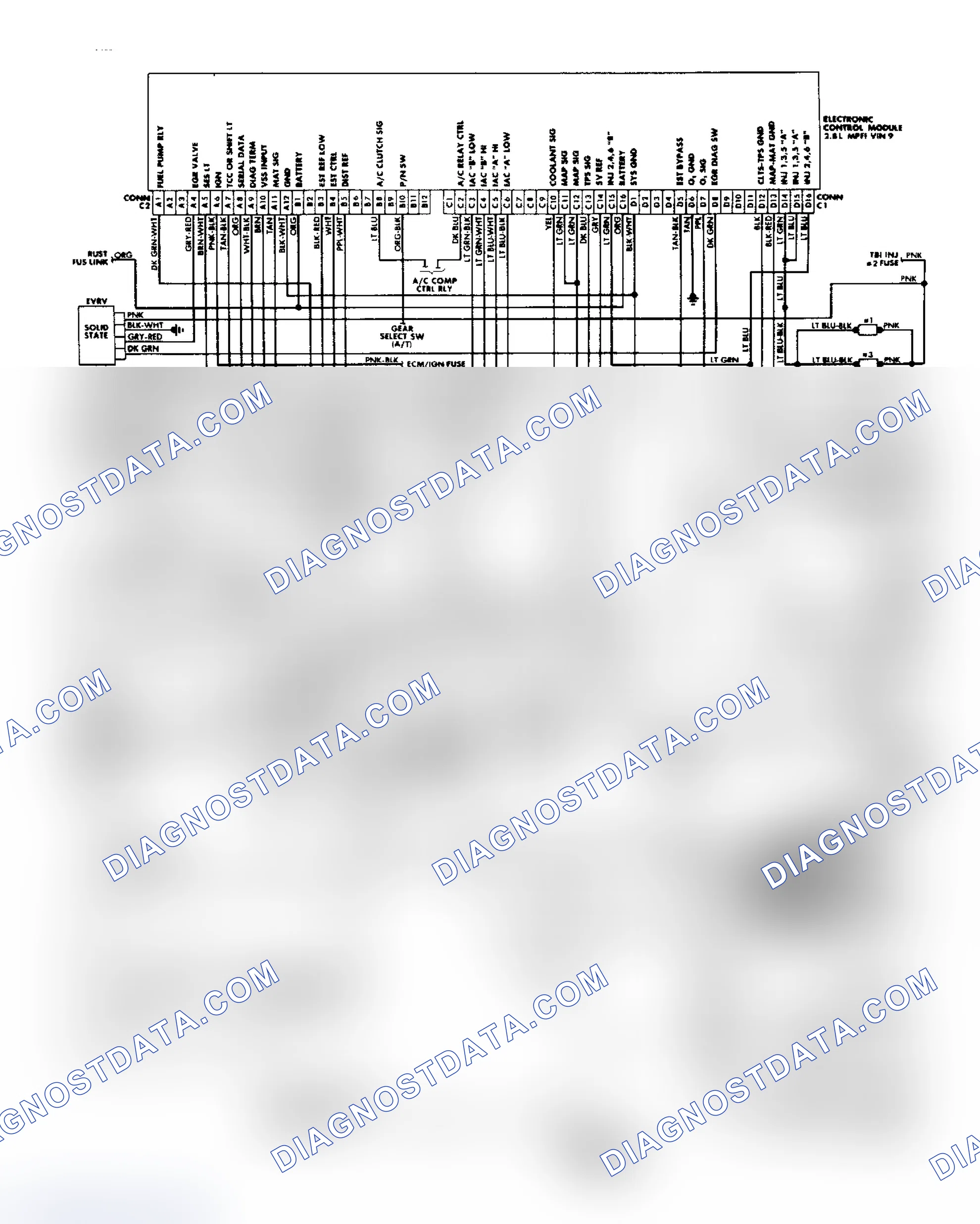 Scheme 436: Wiring Diagram, "P" Body 2.8L (VIN 9)