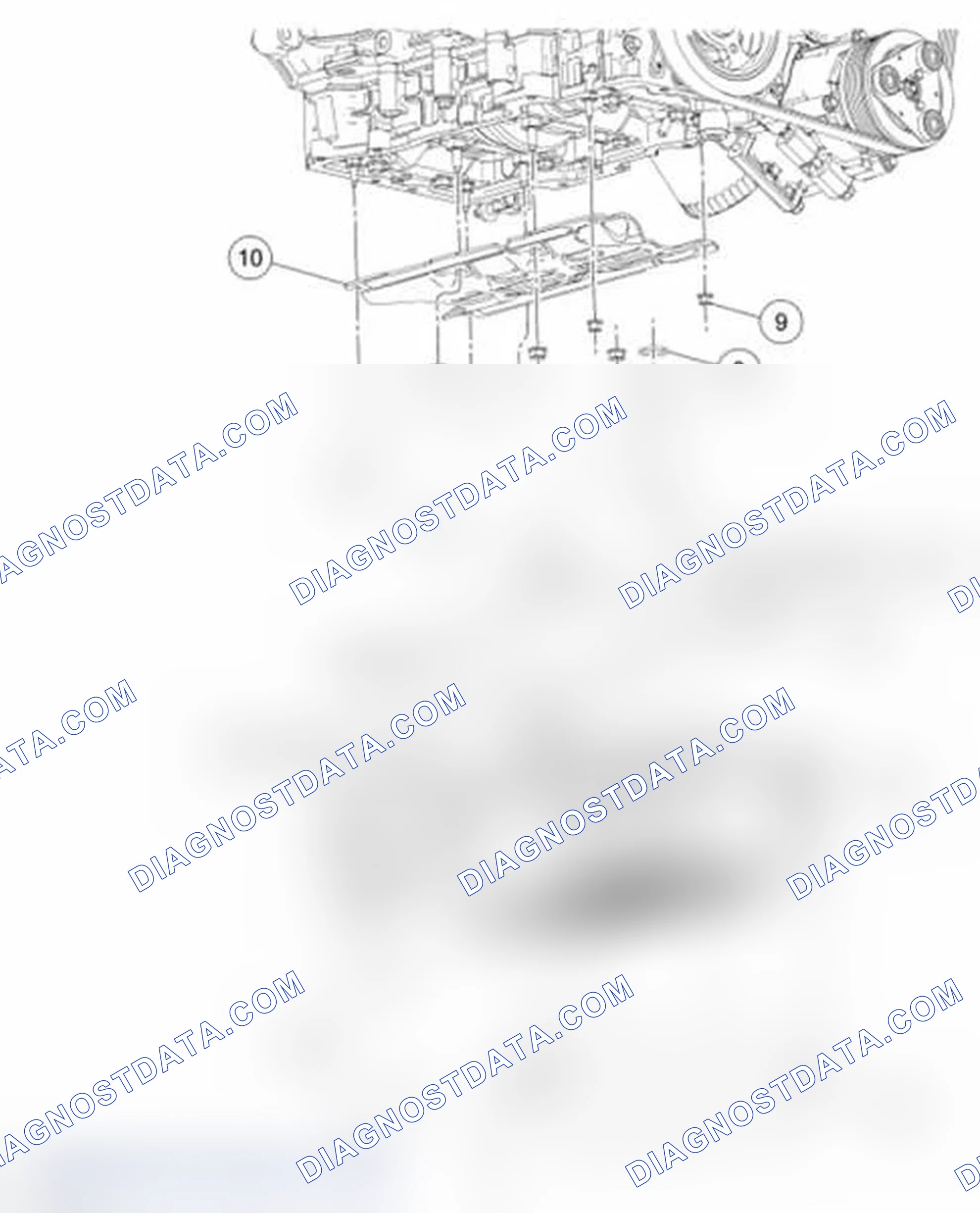 Scheme 670: Oil Pan, Oil Pan Baffle and Oil Pump Screen and Pickup Tube